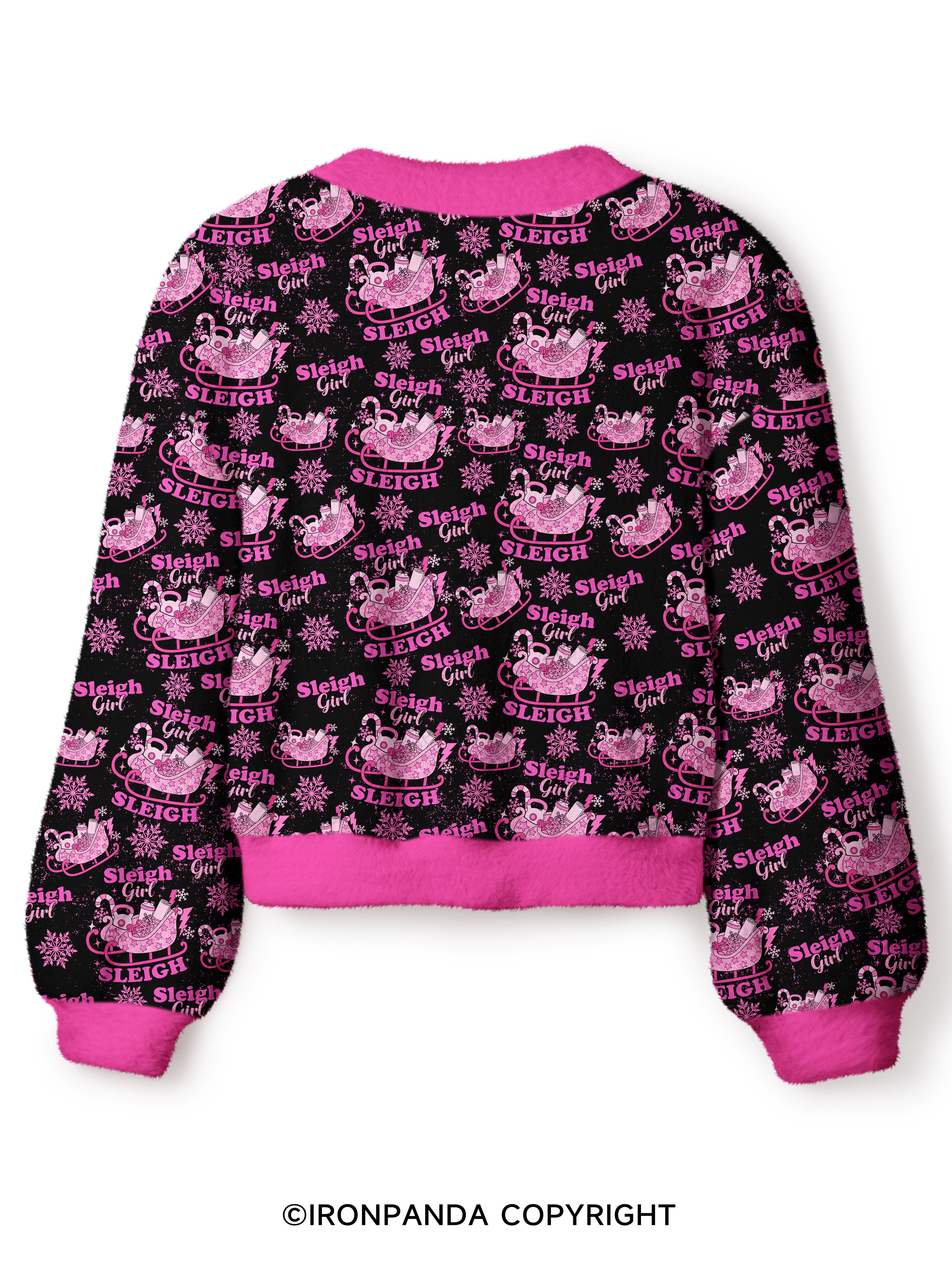 sleigh girl sleigh Crop Ugly Cardigan Sweater