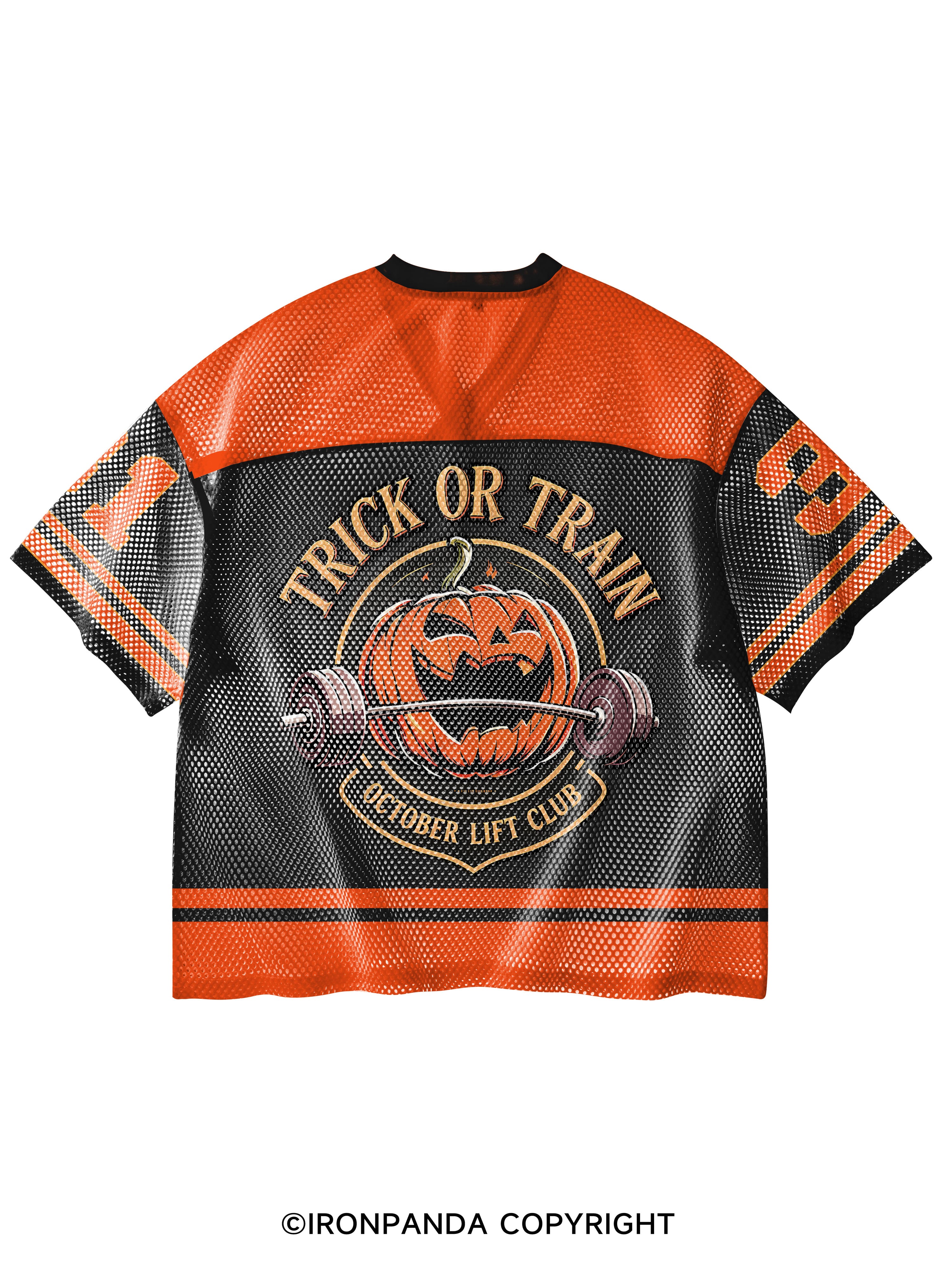 Trick or train V-Neck Open Hole Mesh Top