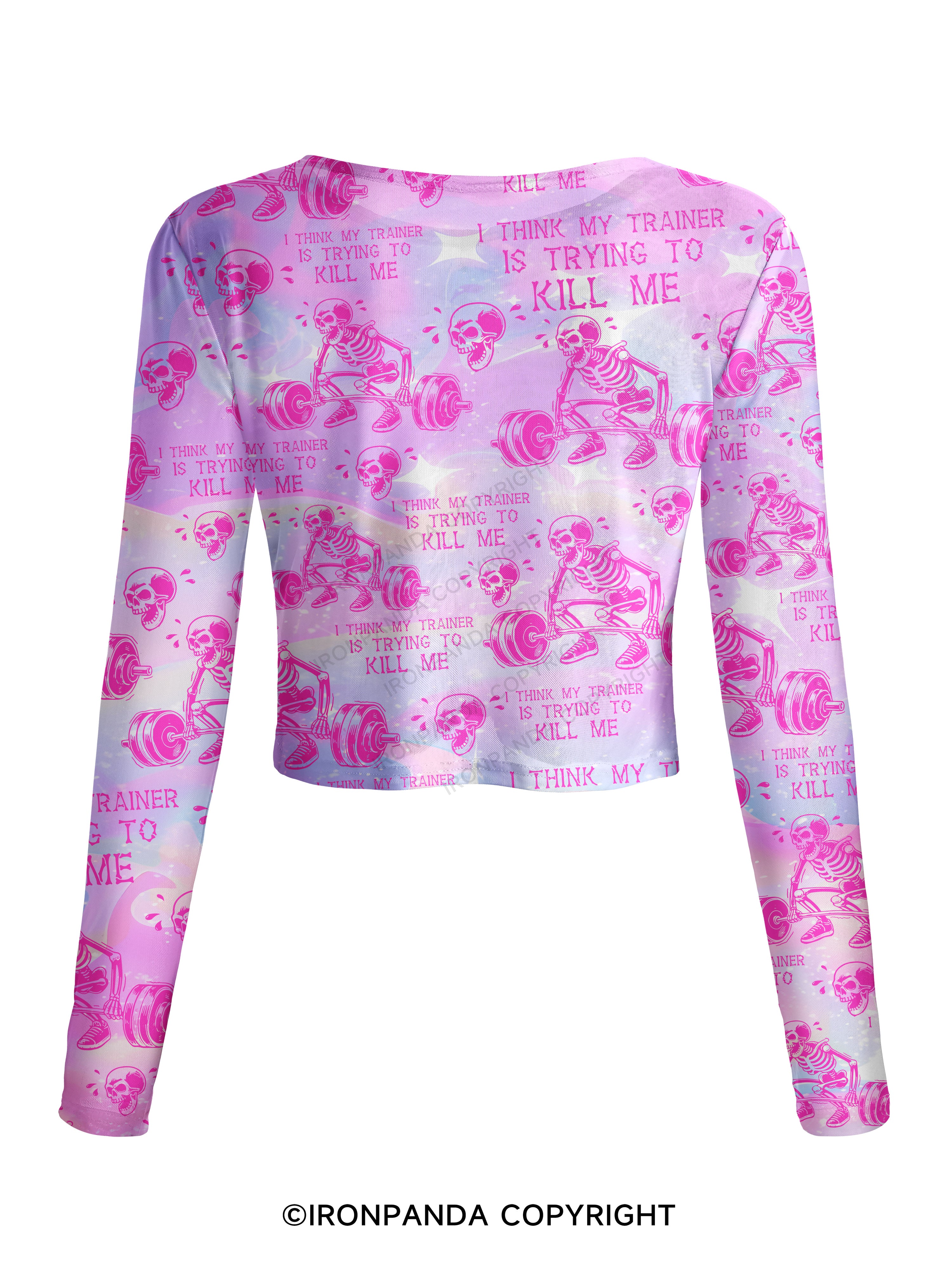 I Think My Trainer Is Trying To Kill Me Mesh Long Sleeve Top