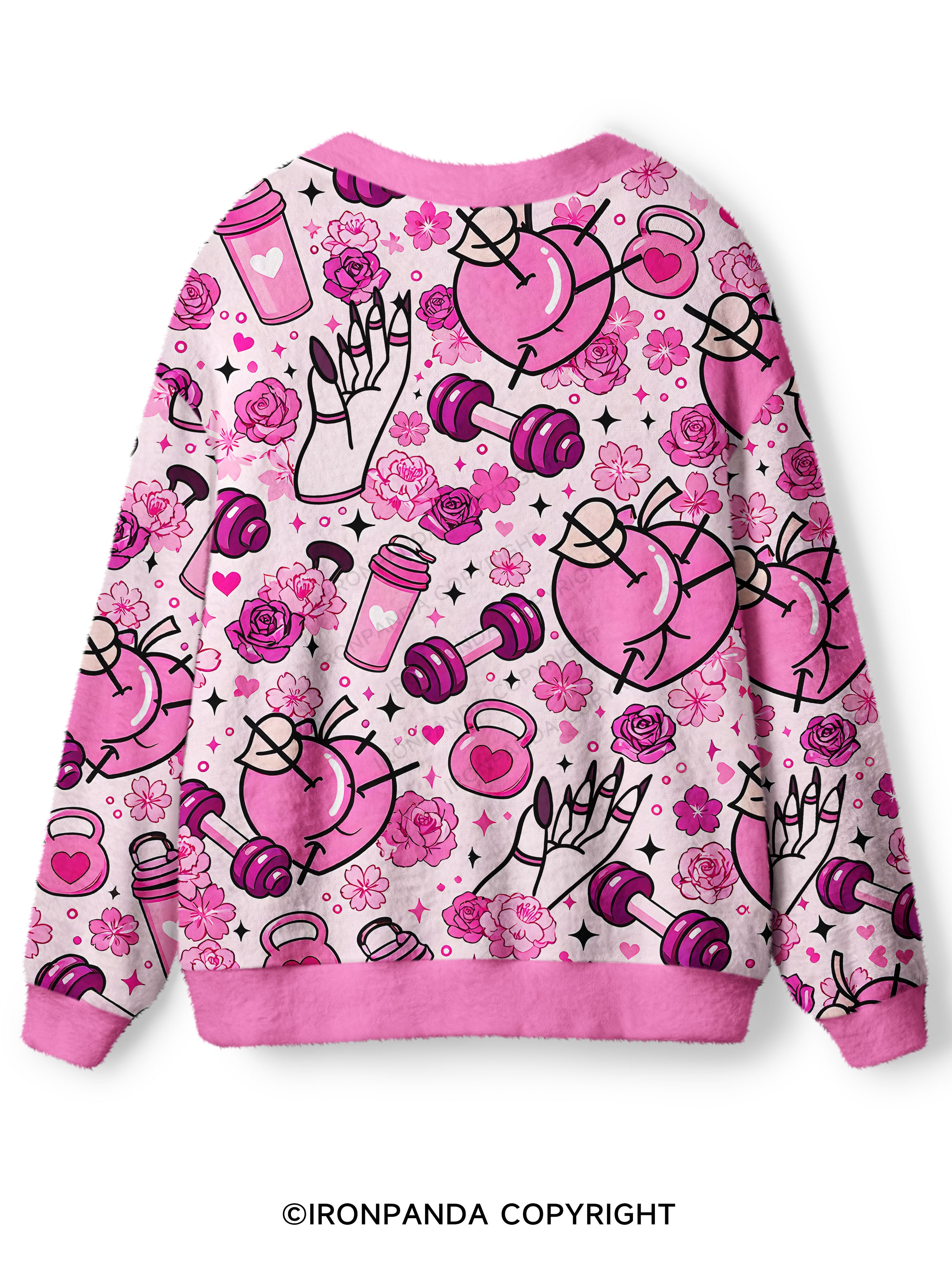 PEACHY VIBES GYM Ugly Cardigan Sweater