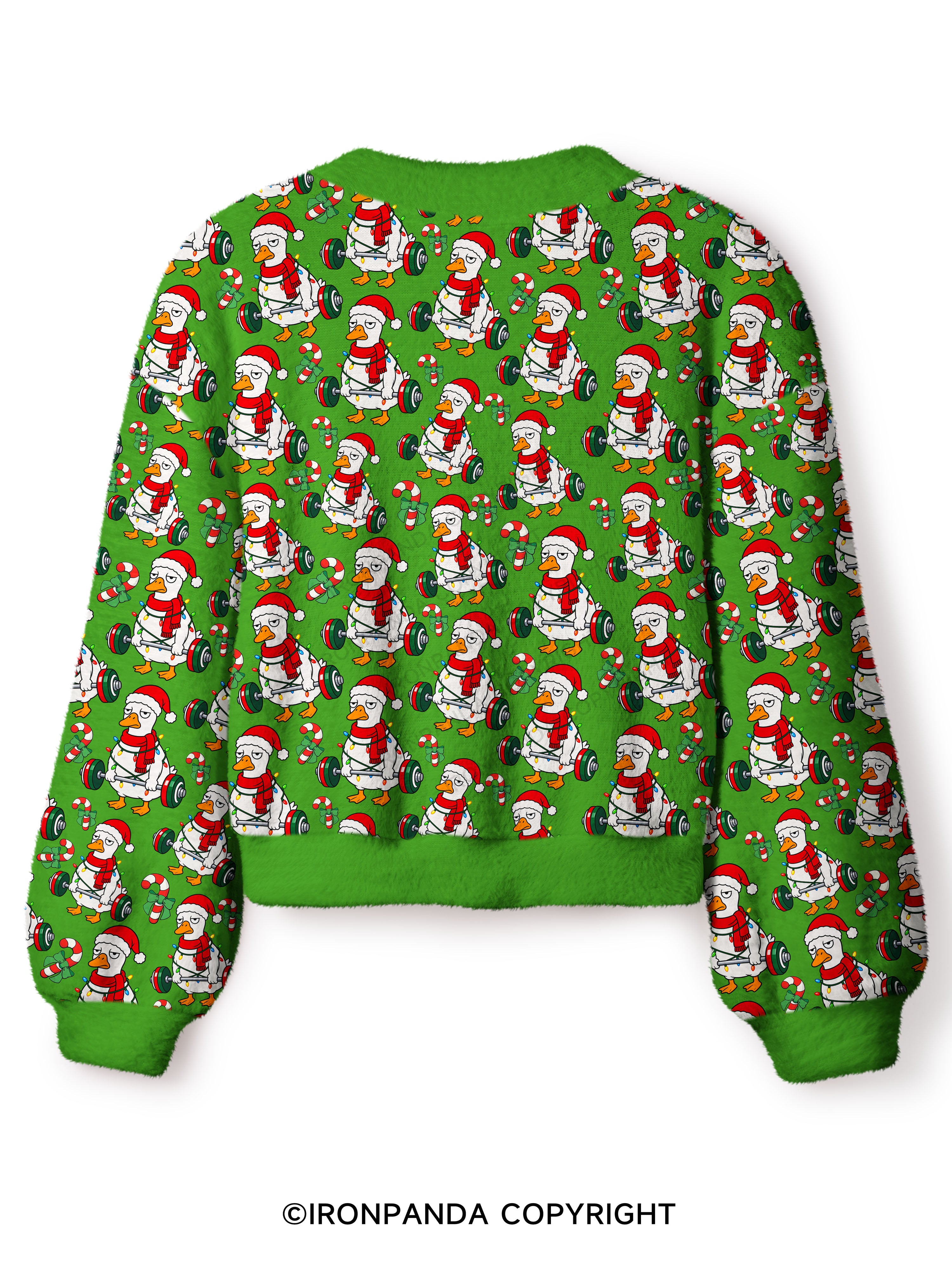 JUST GONNAJINGLE A BITI’M TIRED Crop Ugly Cardigan Sweater