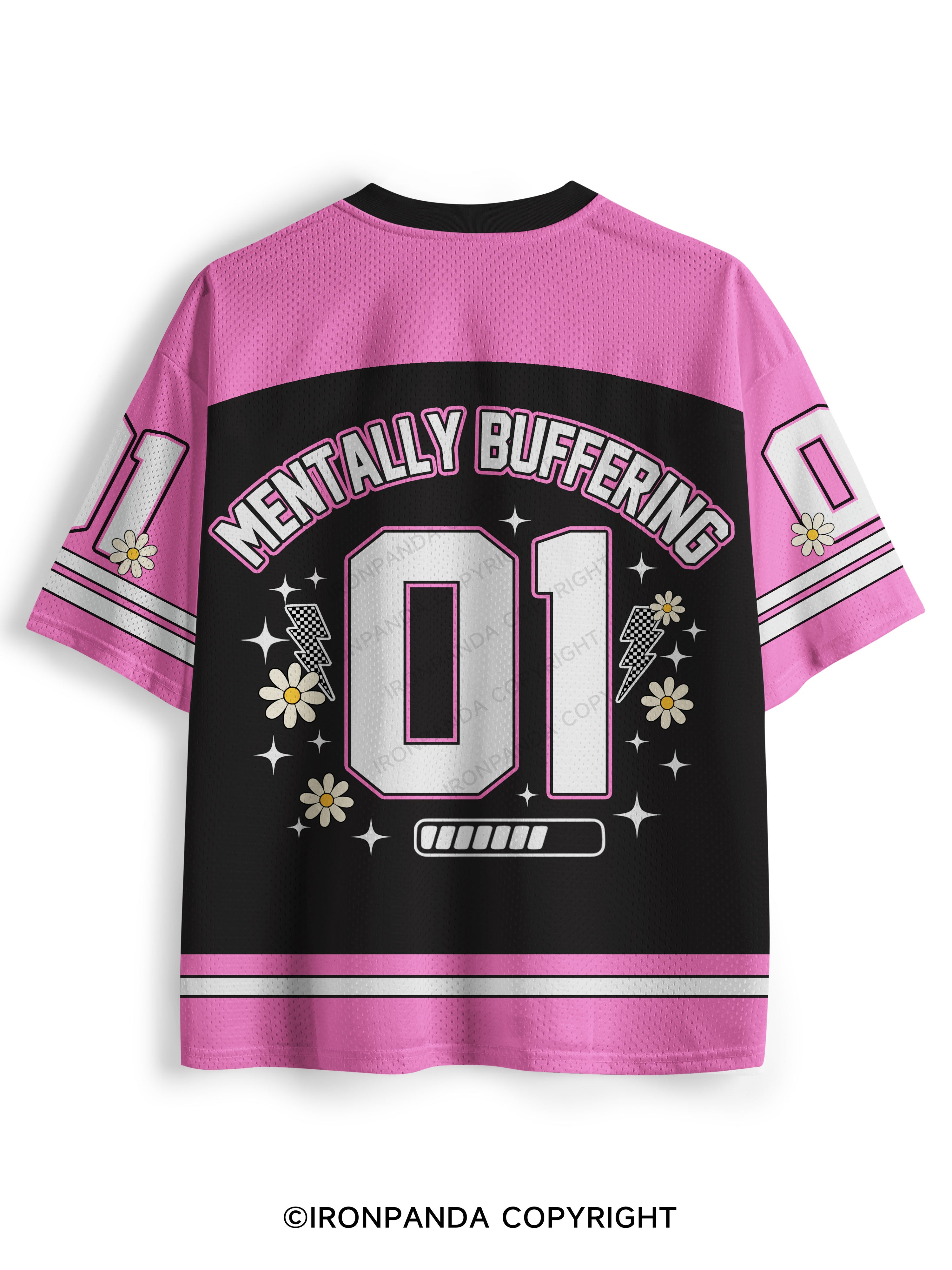 PLEASE HOLD I'M MENTALLY BUFFERING Mesh Jersey