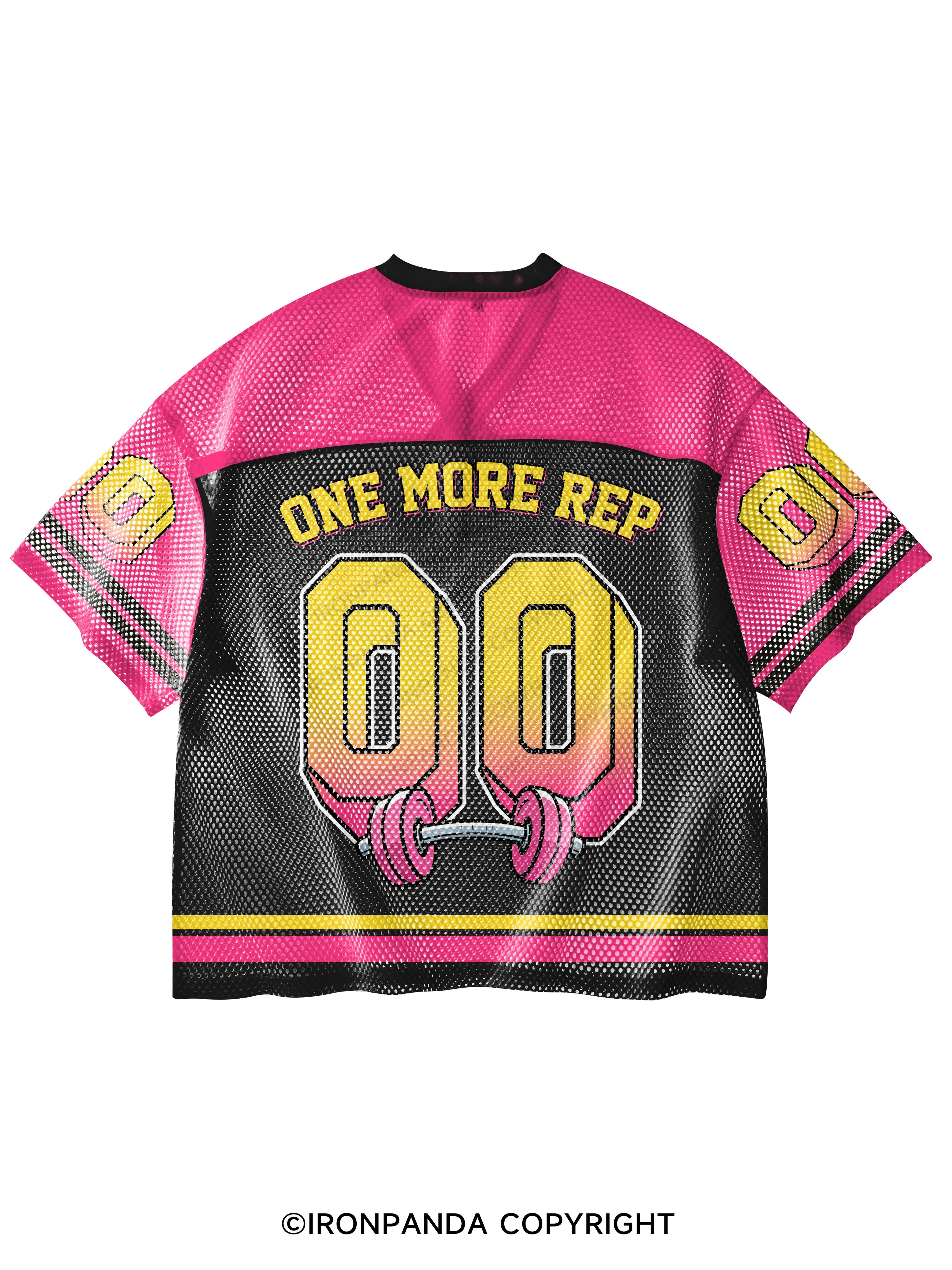 ONE MORE REP V-Neck Open Hole Mesh Top