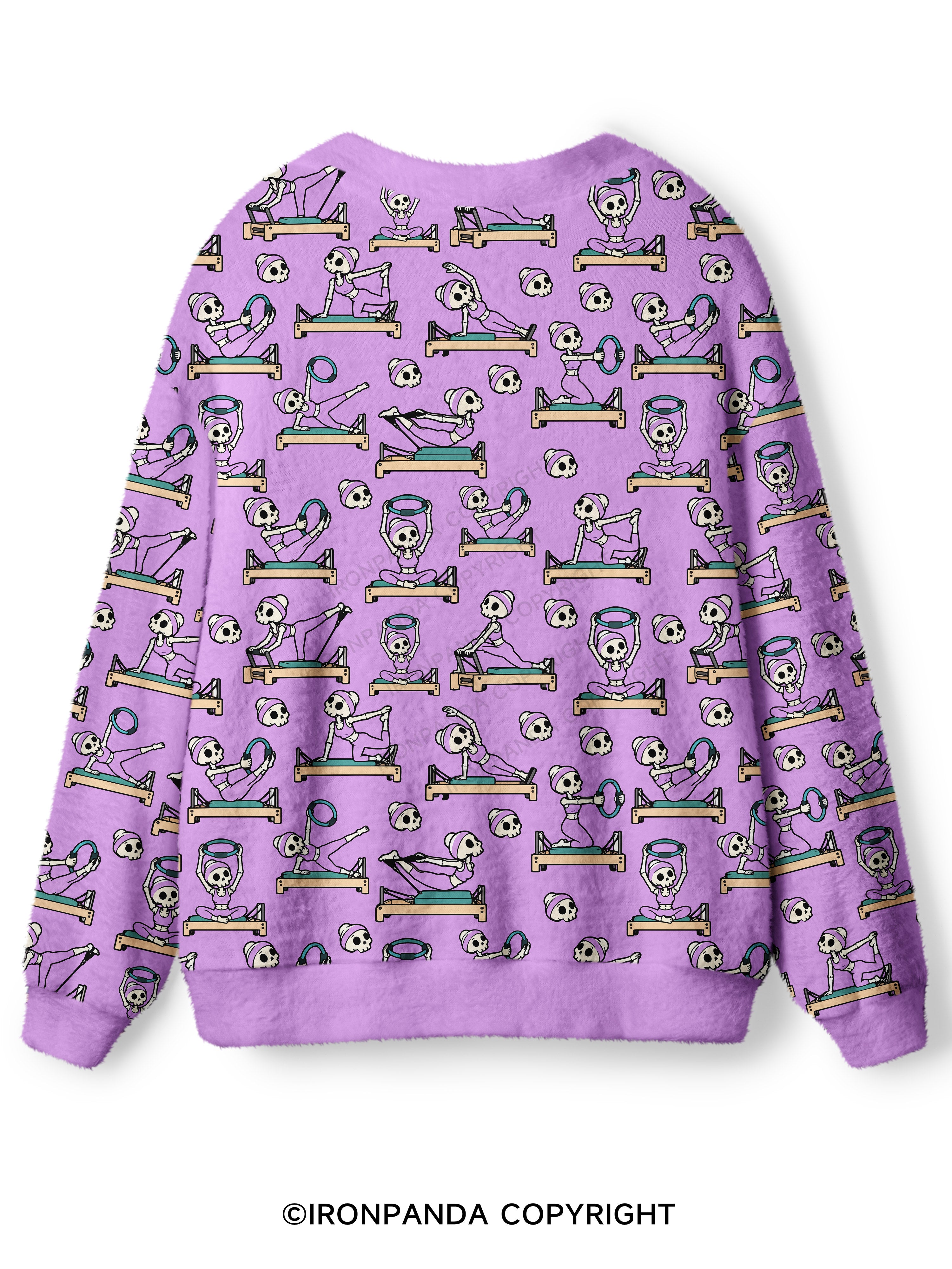 PILATES SKELETON REFORMER WORKOUT FITNESS LOVER Ugly Cardigan Sweater