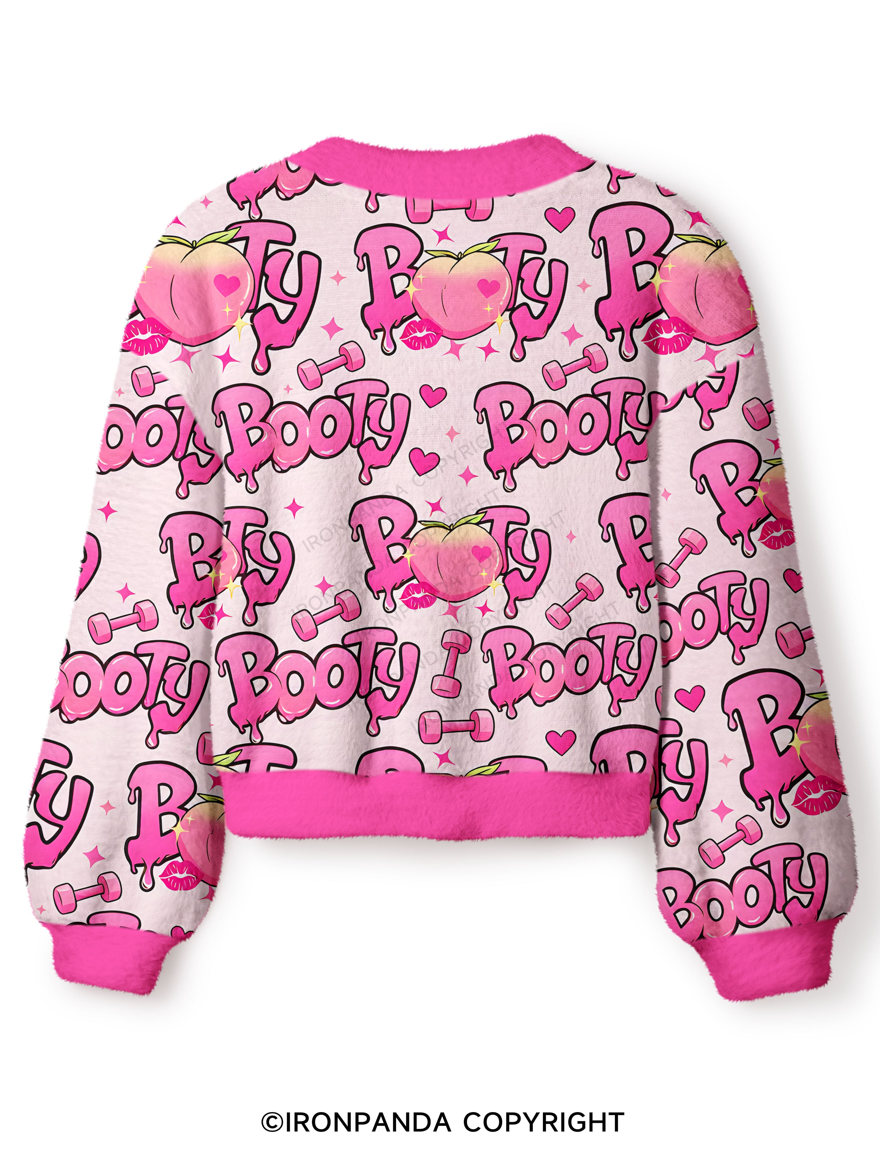booty barbell Crop Ugly Cardigan Sweater