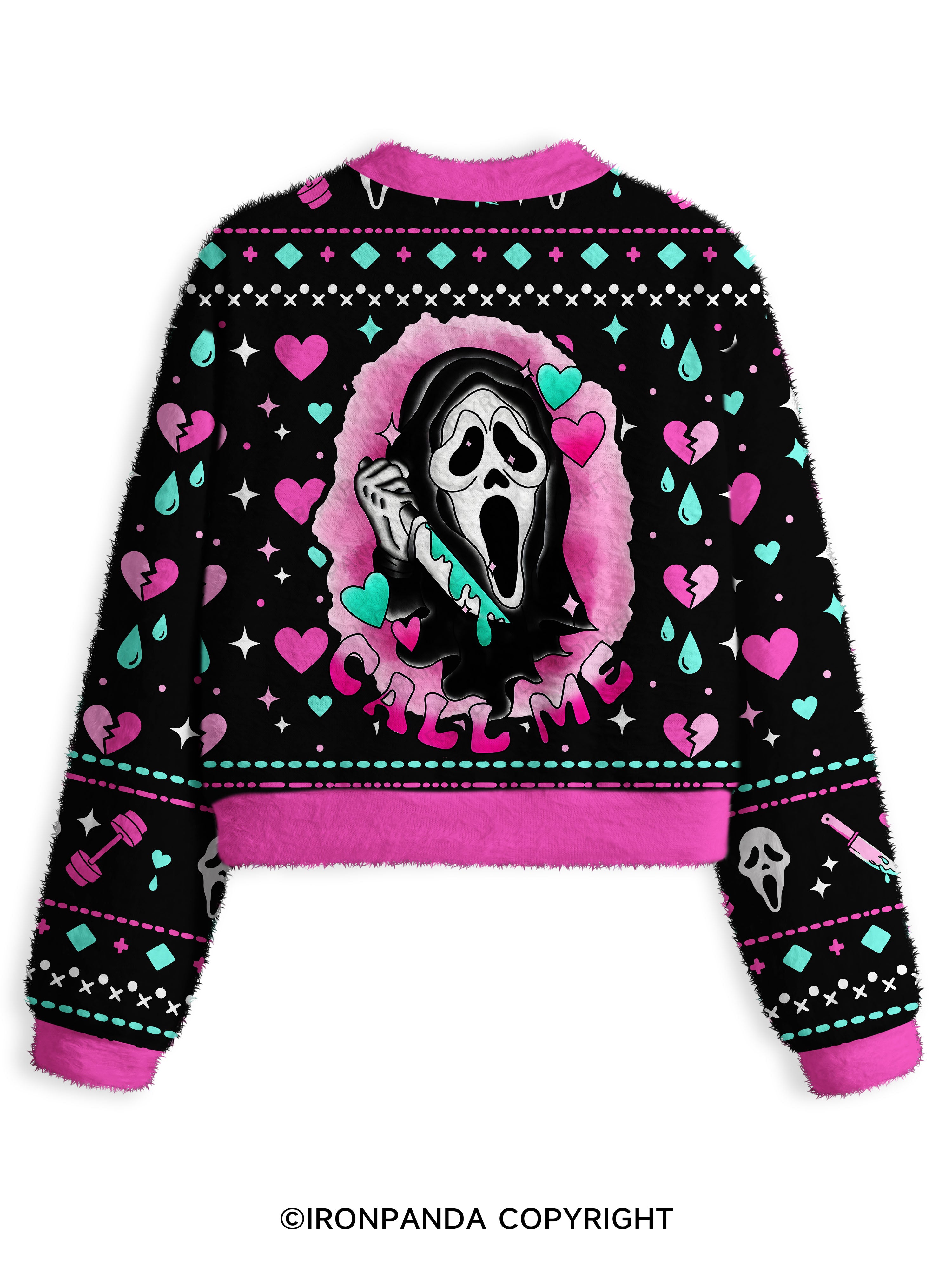 Call me Fuzzy Fleece Crop Sweater