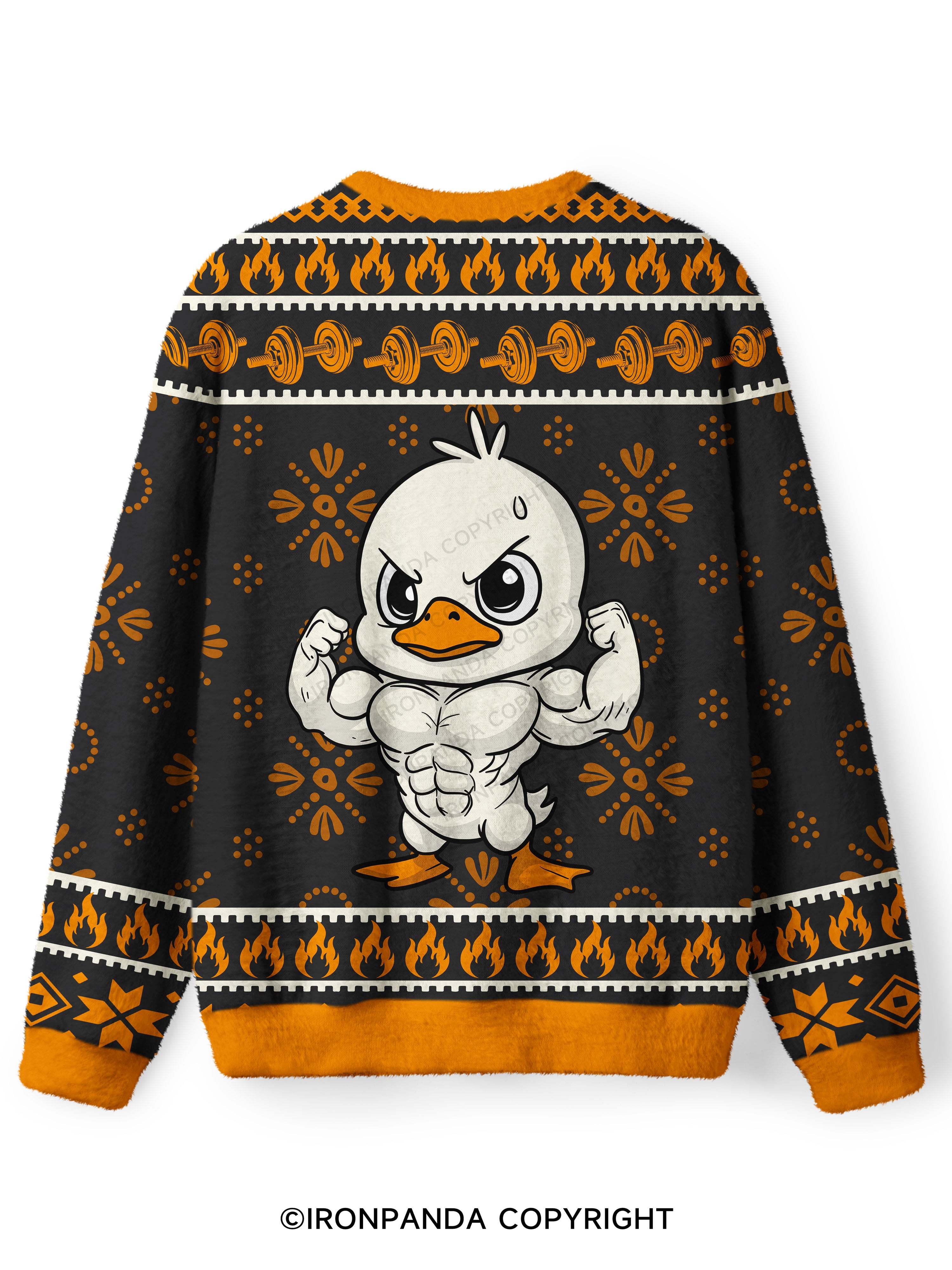 release the quackin' Ugly Fuzzy Fleece Sweater