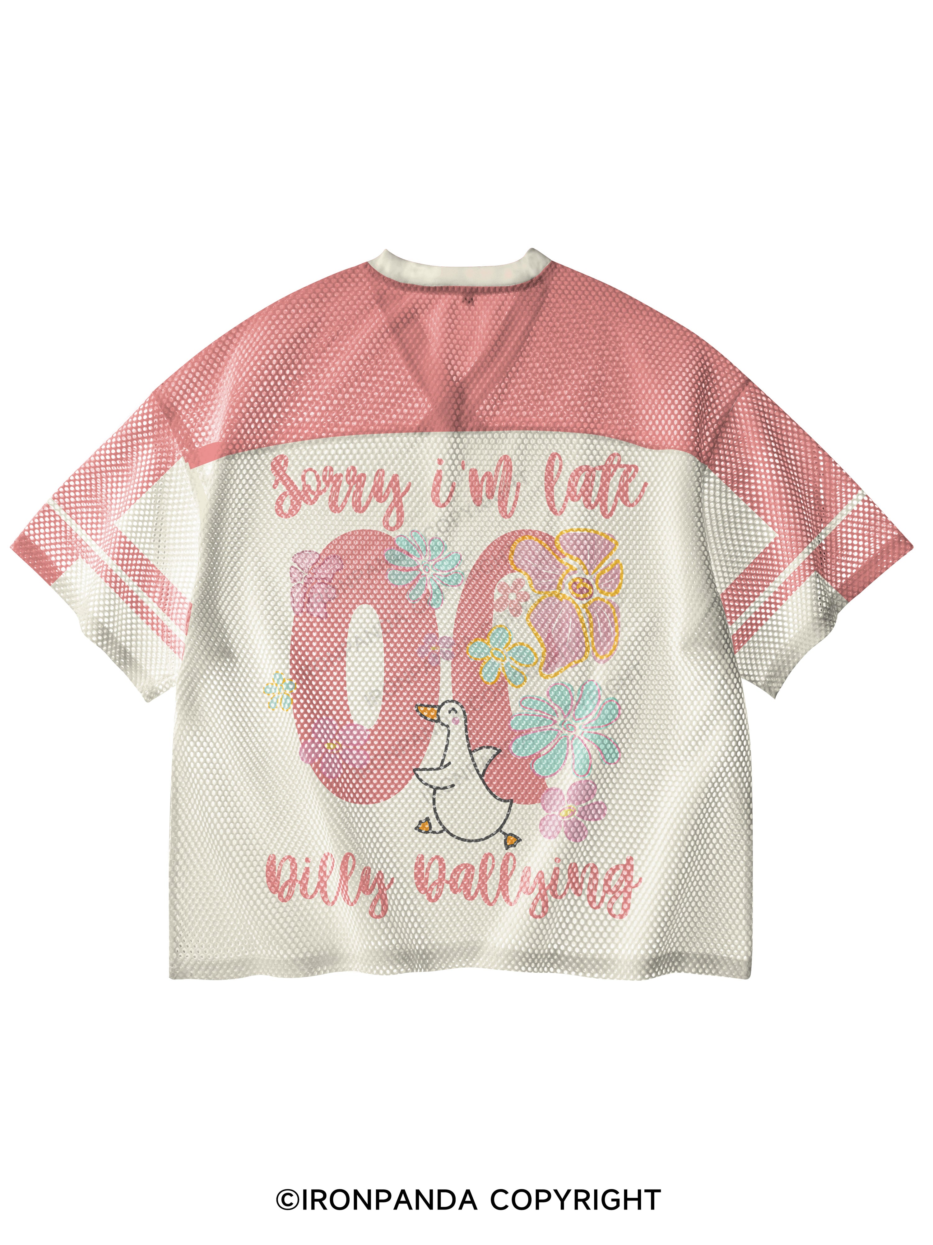 Sorry I'm late I was dilly dallying V-Neck Open Hole Mesh Top