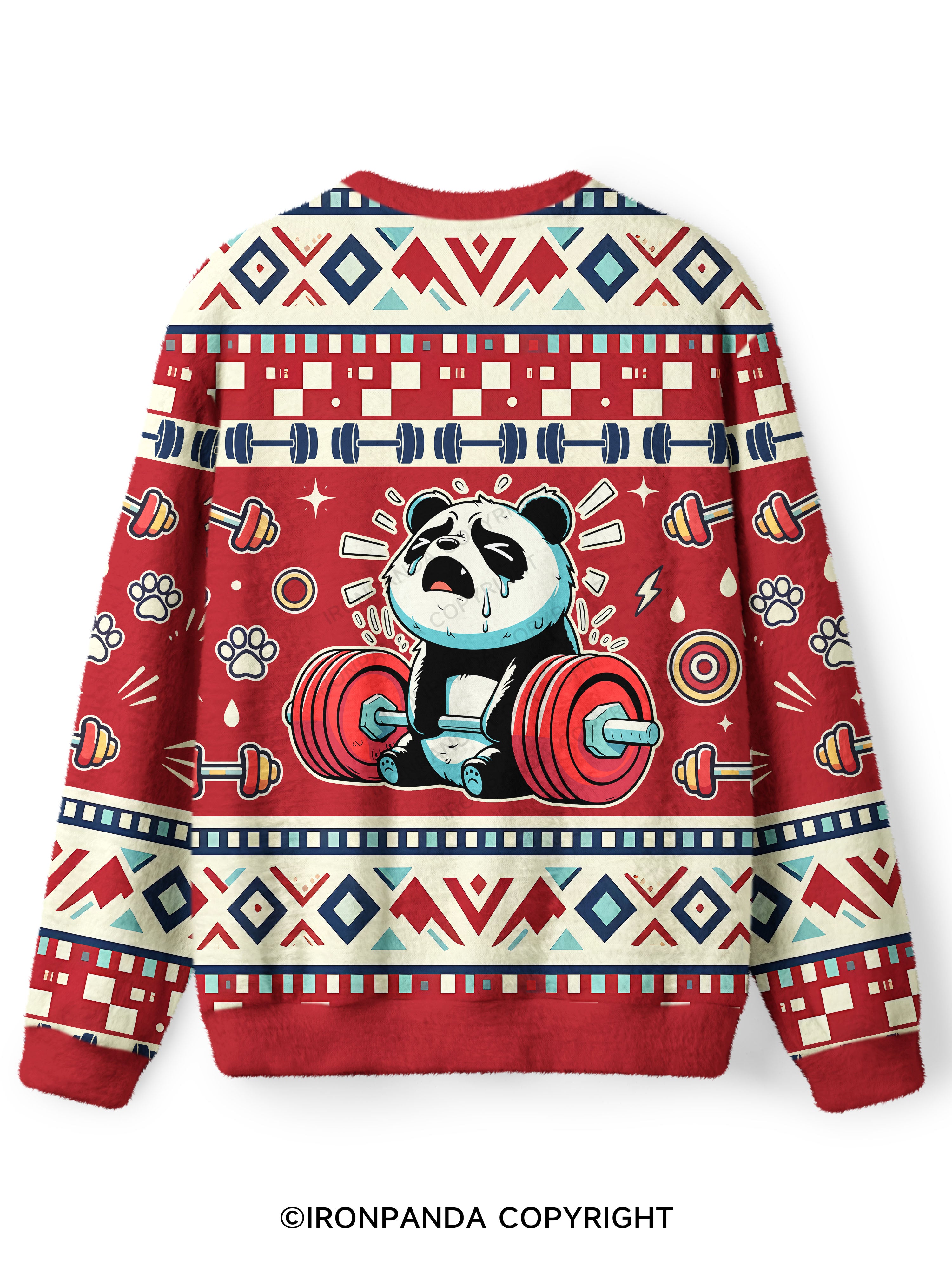don't fart panda Ugly Fuzzy Fleece Sweater