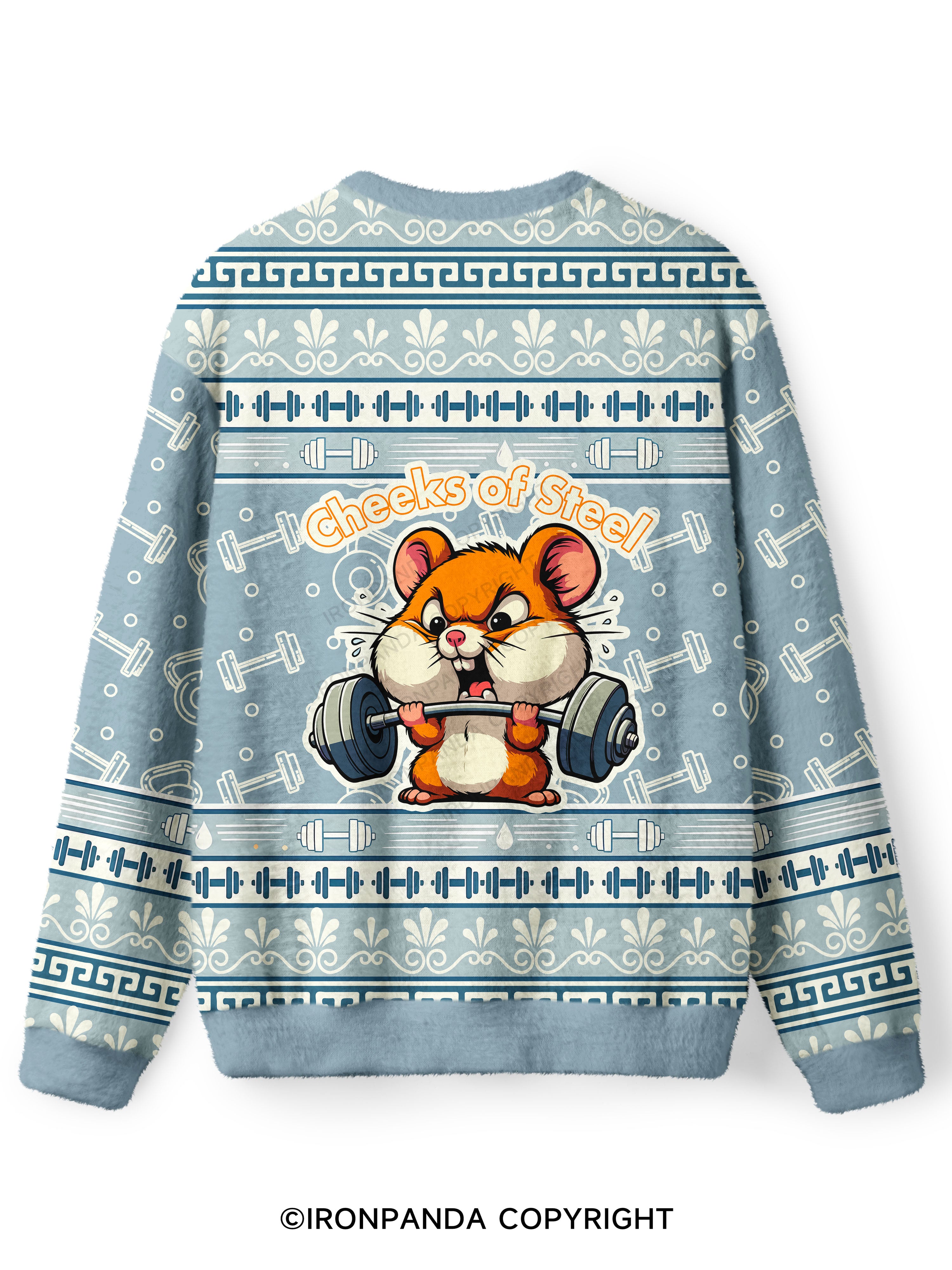 cheeks of steel Ugly Fuzzy Fleece Sweater