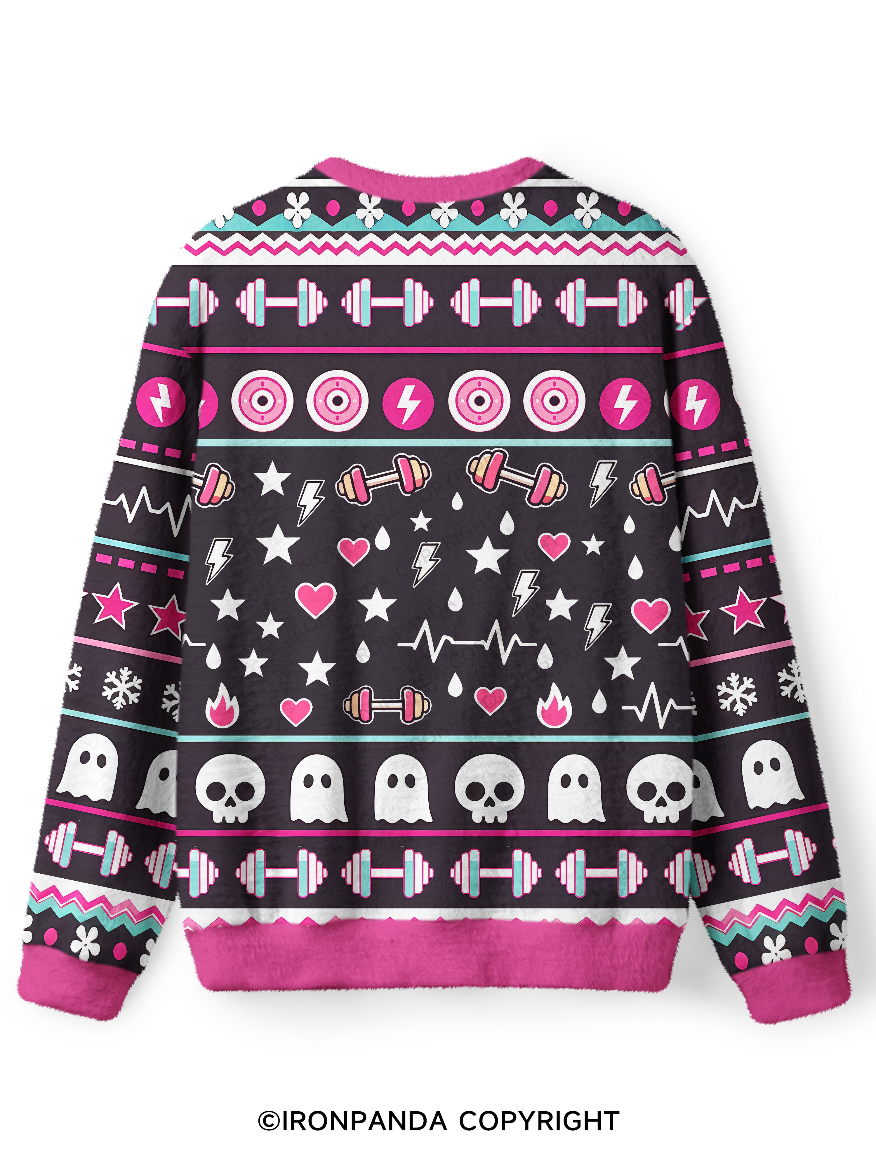 I THINK MY TRAINER IS TRYING TO KILL ME Ugly Fuzzy Fleece Sweater