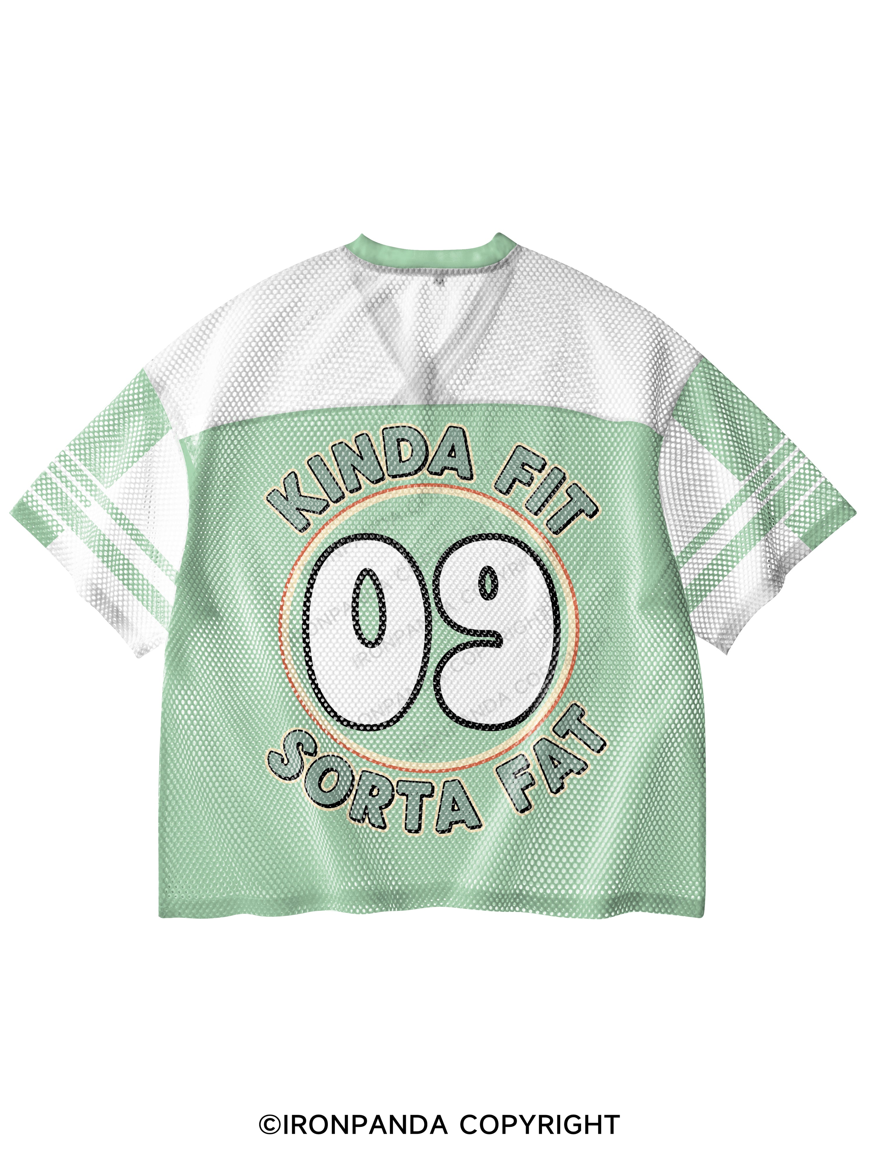 KINDA FIT SORTA FAT DOUNT V-Neck Open Hole Mesh Top