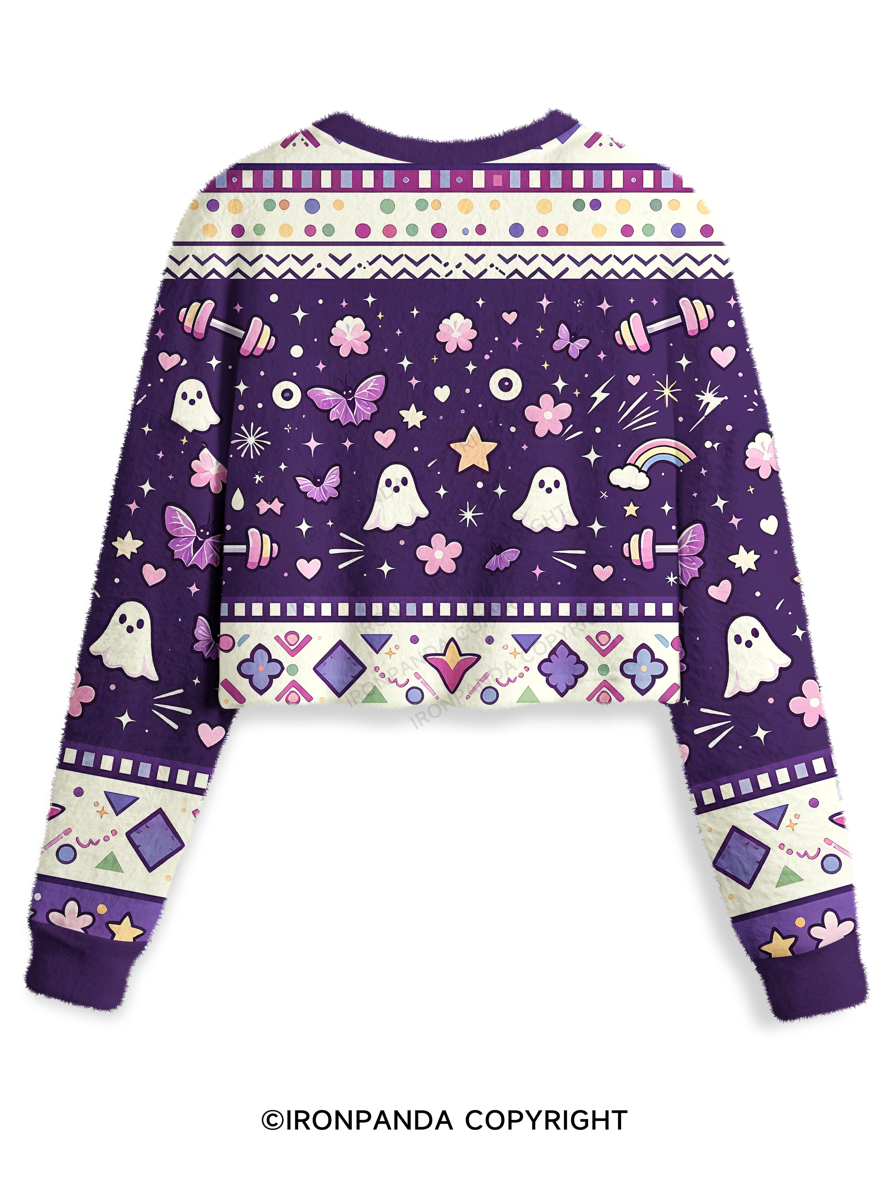 Working On My Booty Crop Ugly Sweater