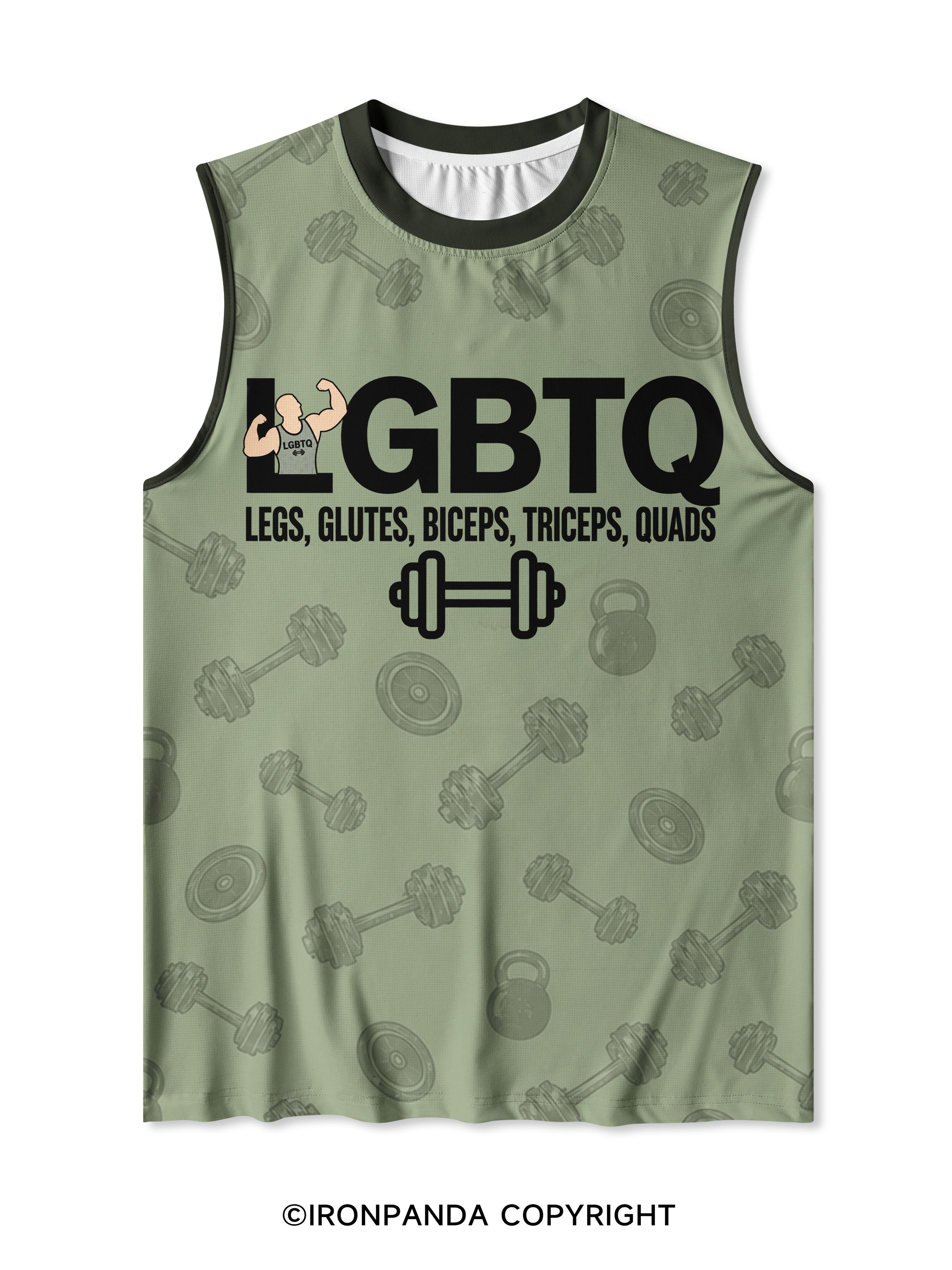 LGBTQ FULL BODY NO MUSCLE LEFT BEHIND Quick-Dry Mesh Tank