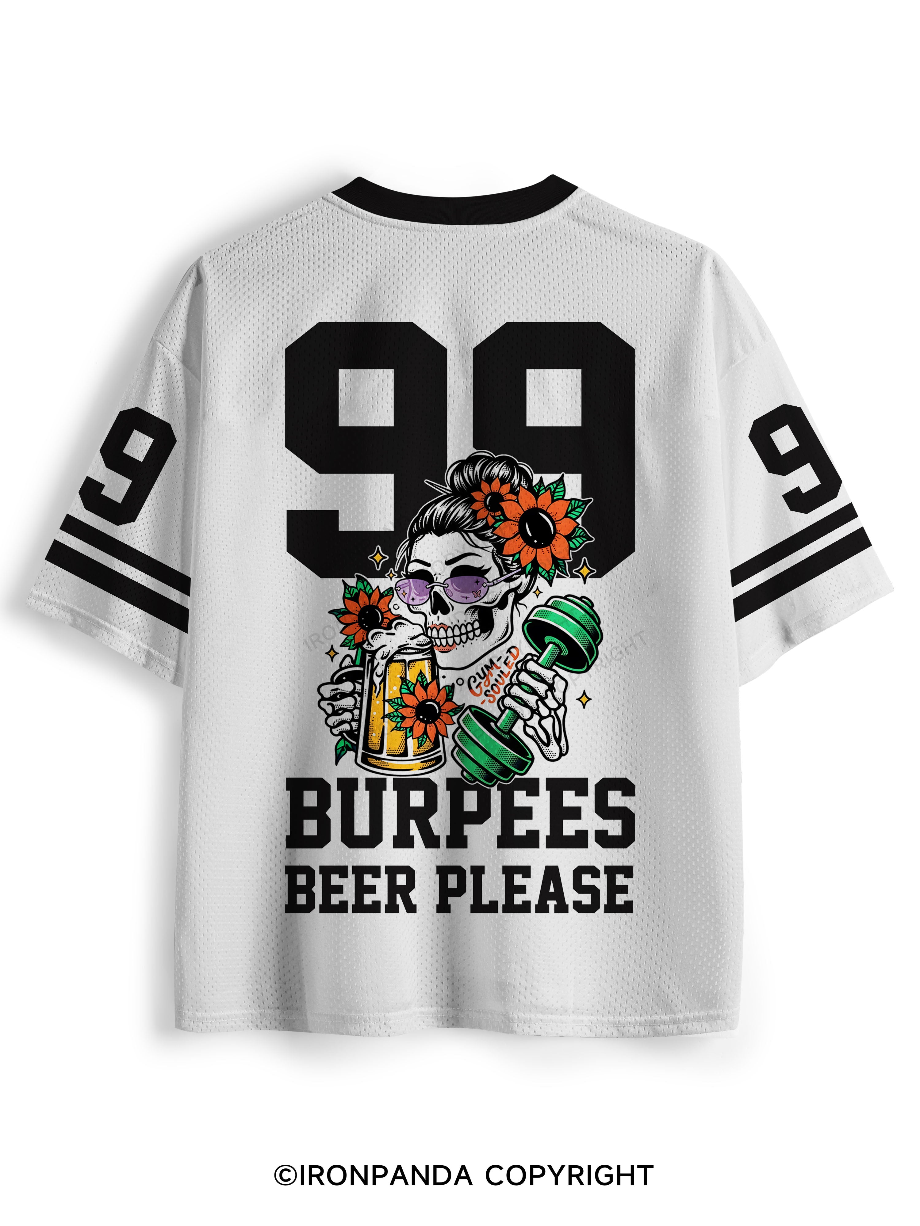 BURPEES ？I THOUGHT YOU SAID BEER PLEASE Mesh Jersey