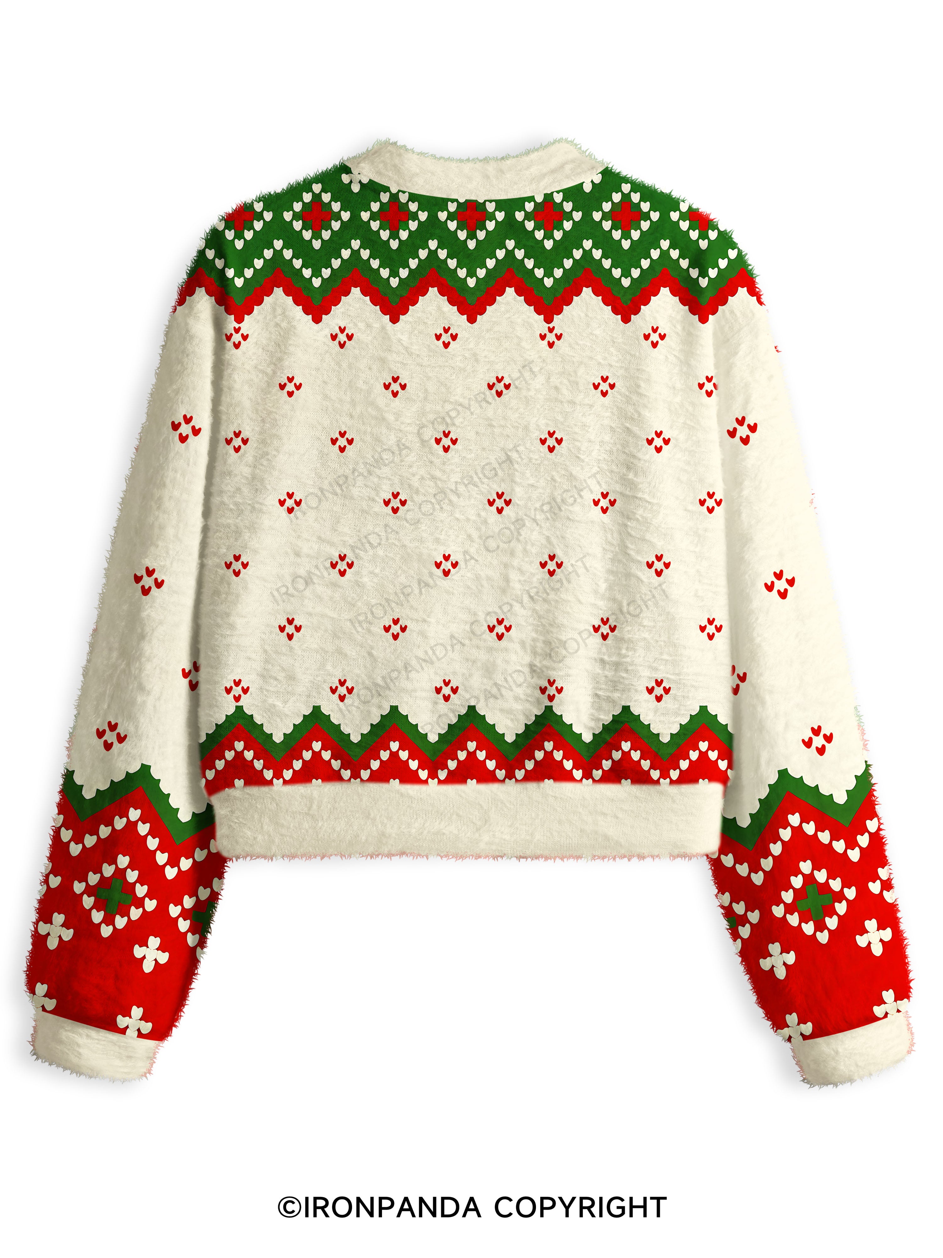 WAKE UP WORSHIP WORKOUT Fuzzy Fleece Crop Sweater
