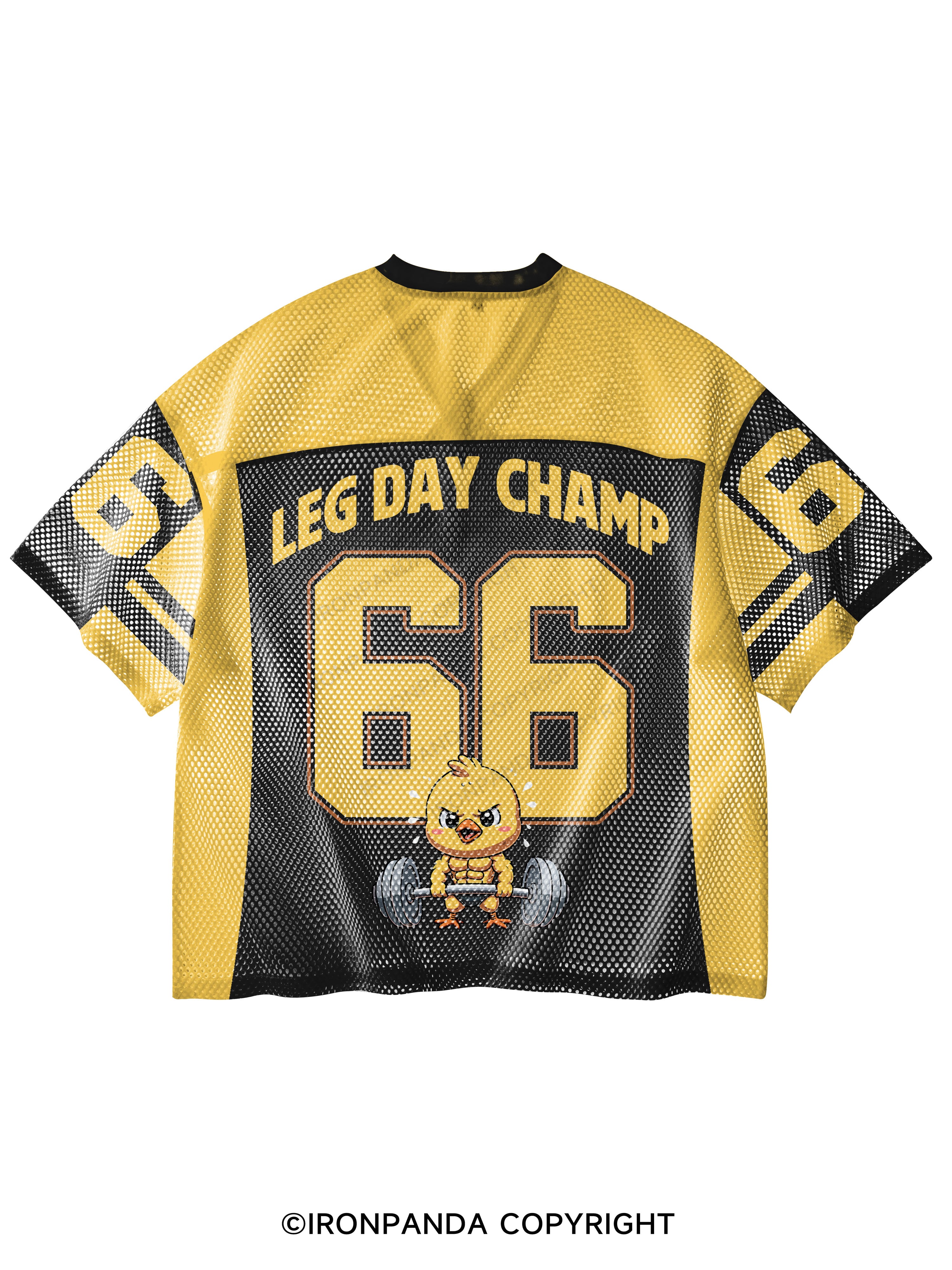 never skip leg day V-Neck Open Hole Mesh Top