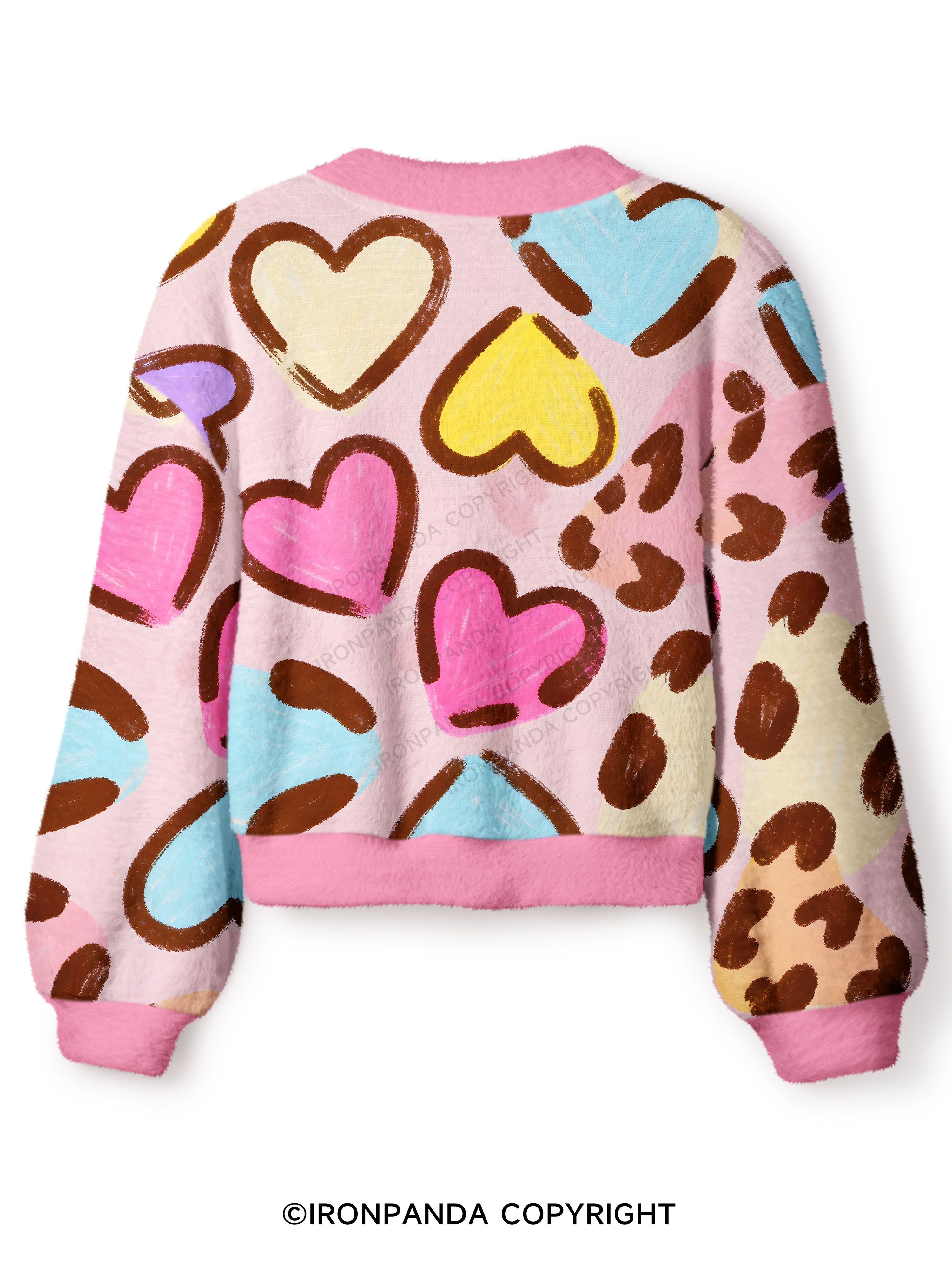 Sweetheart Leopard Crop Ugly Cardigan Sweater
