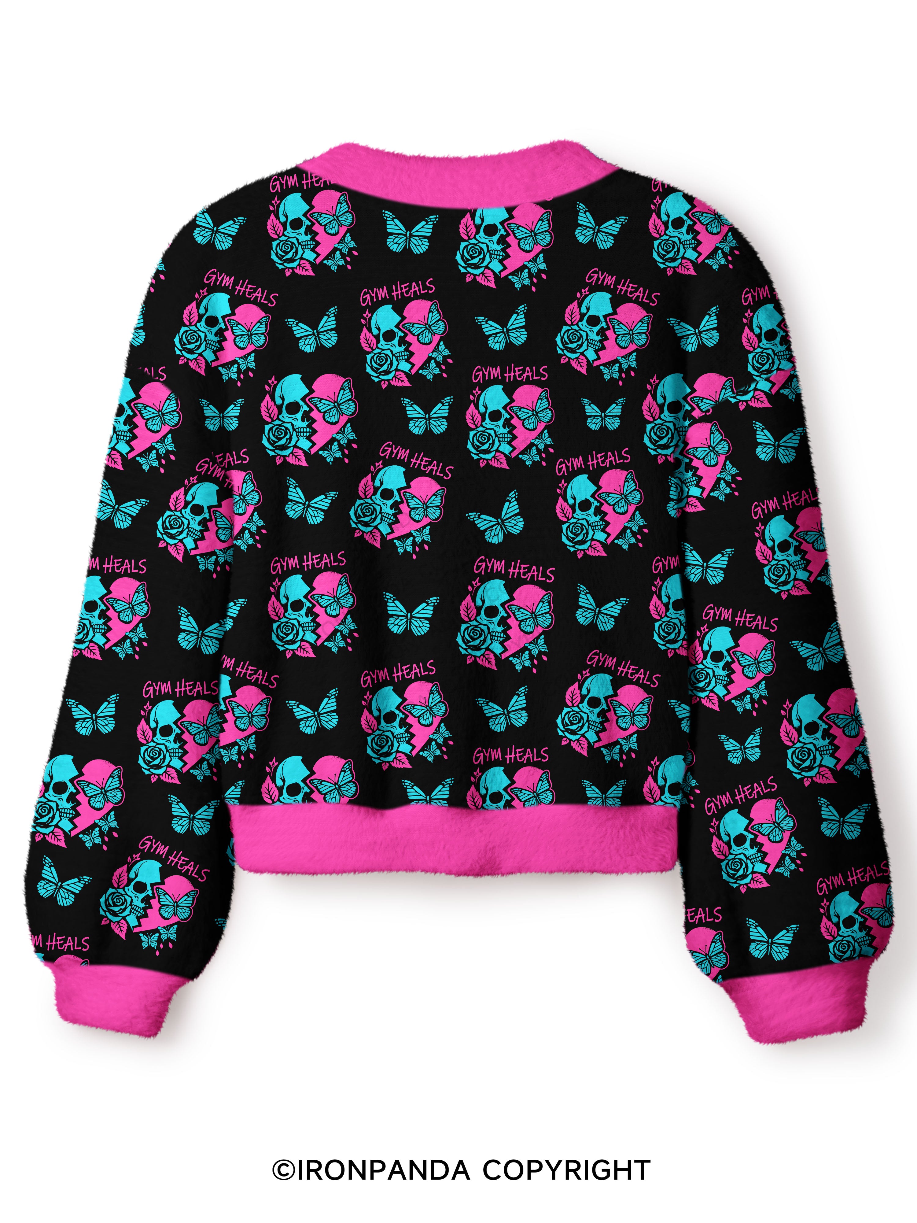 gym heals Crop Ugly Cardigan Sweater