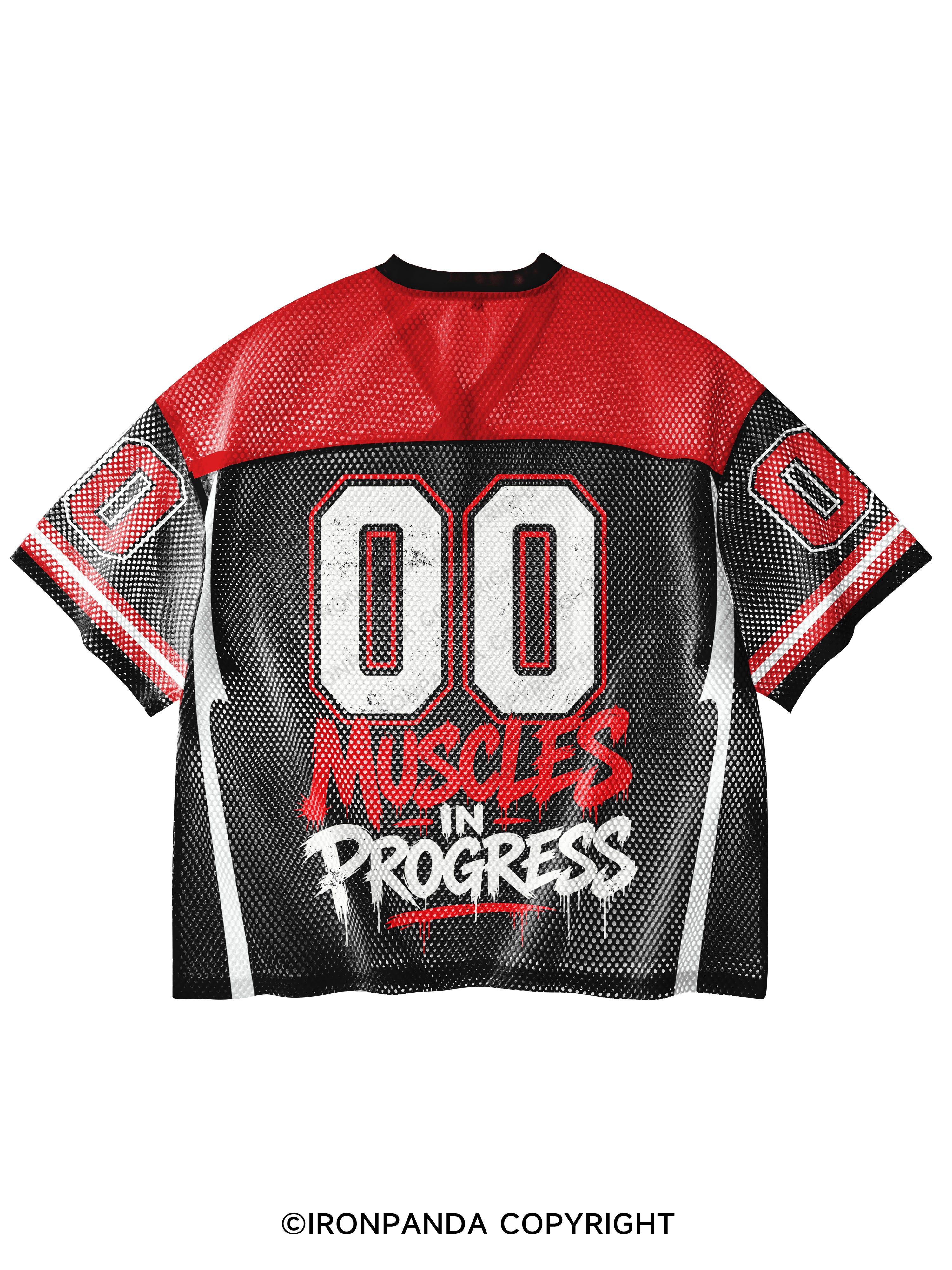 Muscles in Progress V-Neck Open Hole Mesh Top