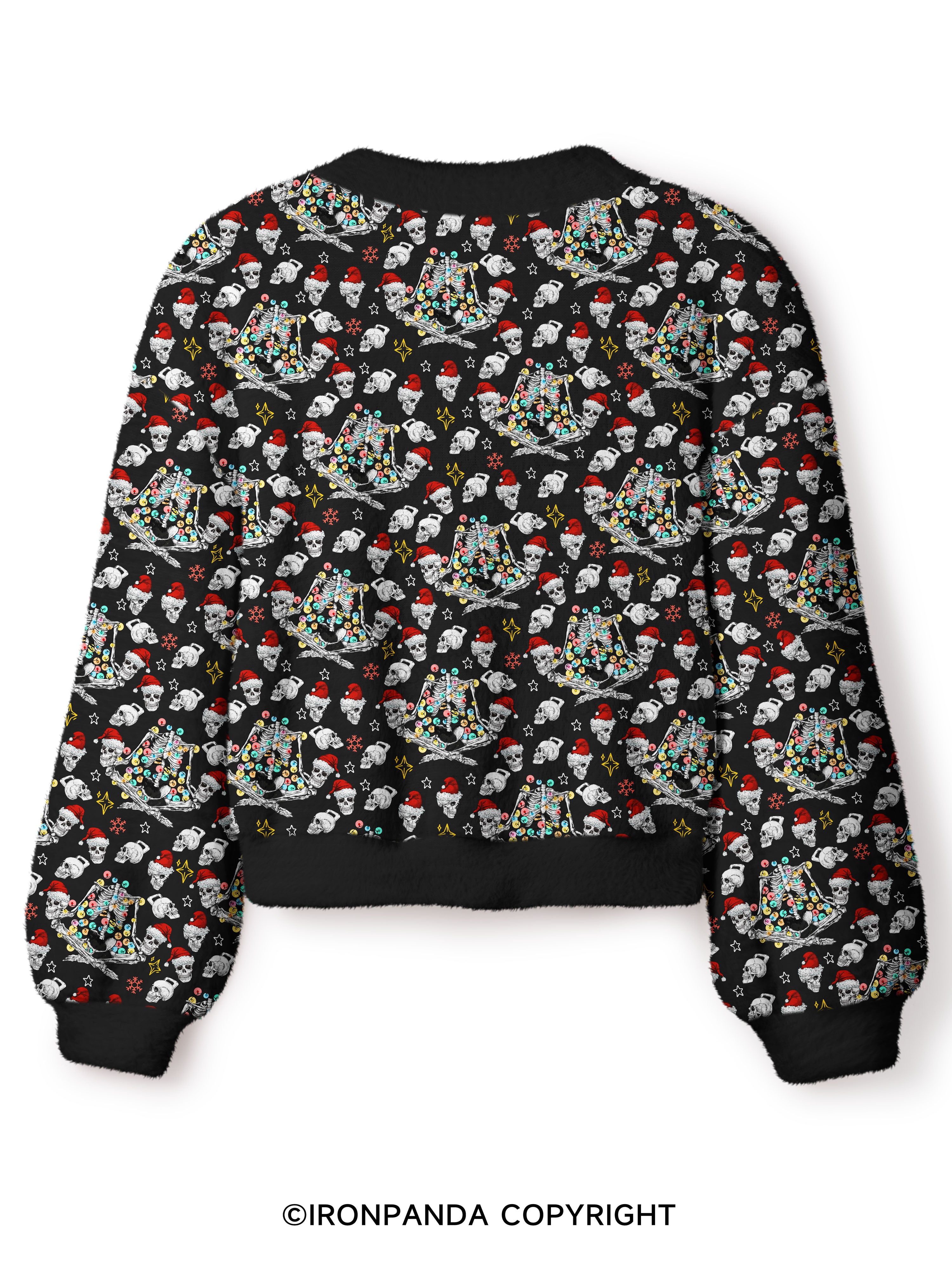 Merry Mindfulness Crop Ugly Cardigan Sweater