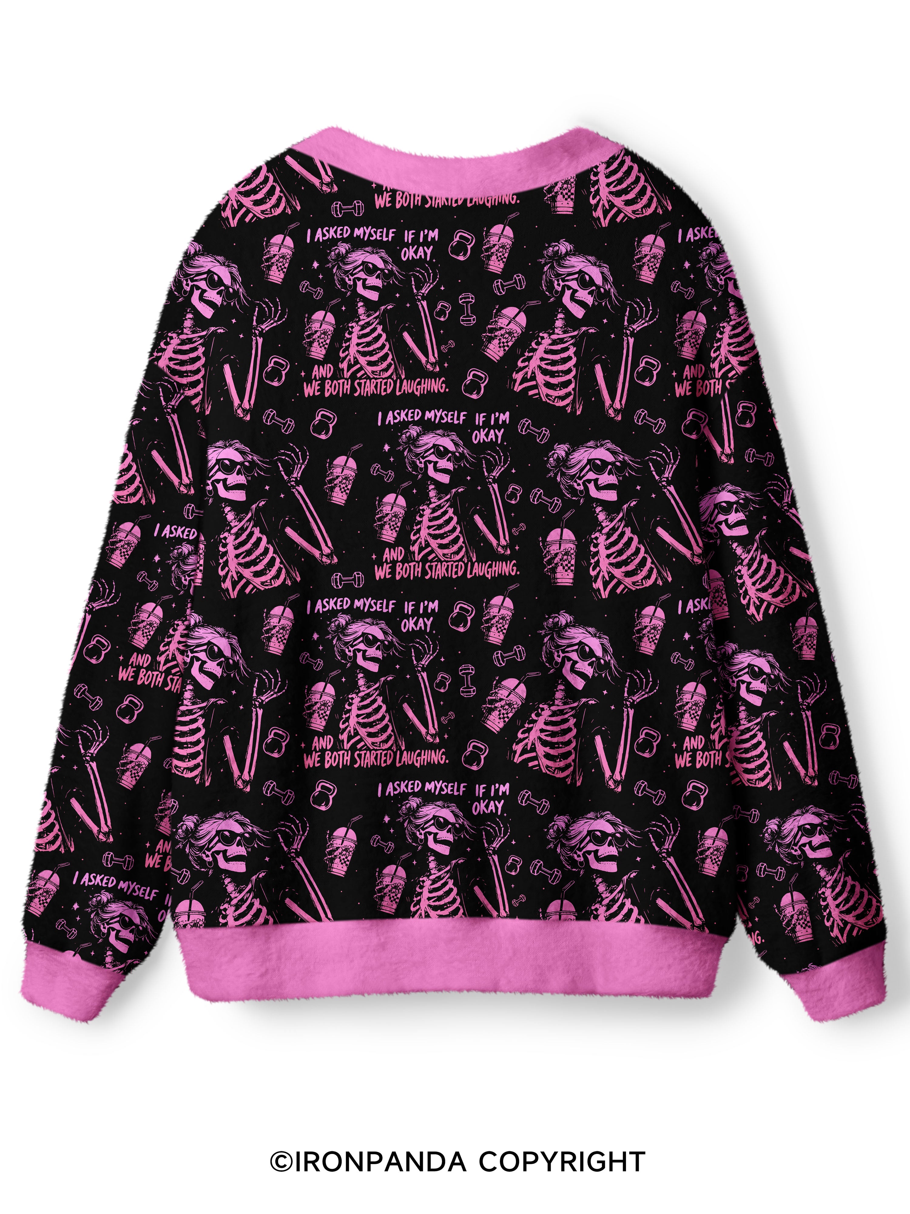 I ASKED MYSELF IF I'M OKAY AND WE BOTH STARTED LAUGHING Ugly Cardigan Sweater