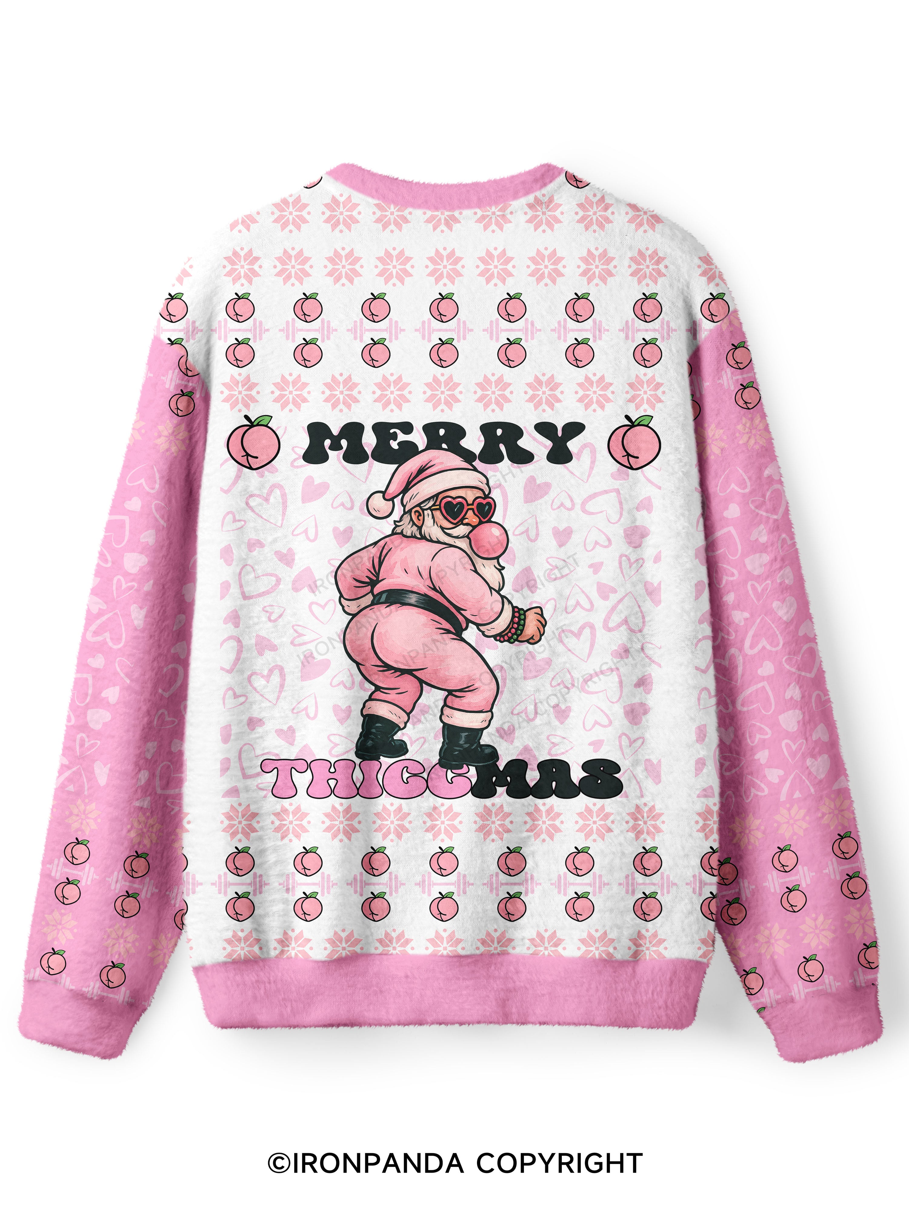 IRONPANDA MERRY THICC-MAS Fitness Theme Ugly Sweater