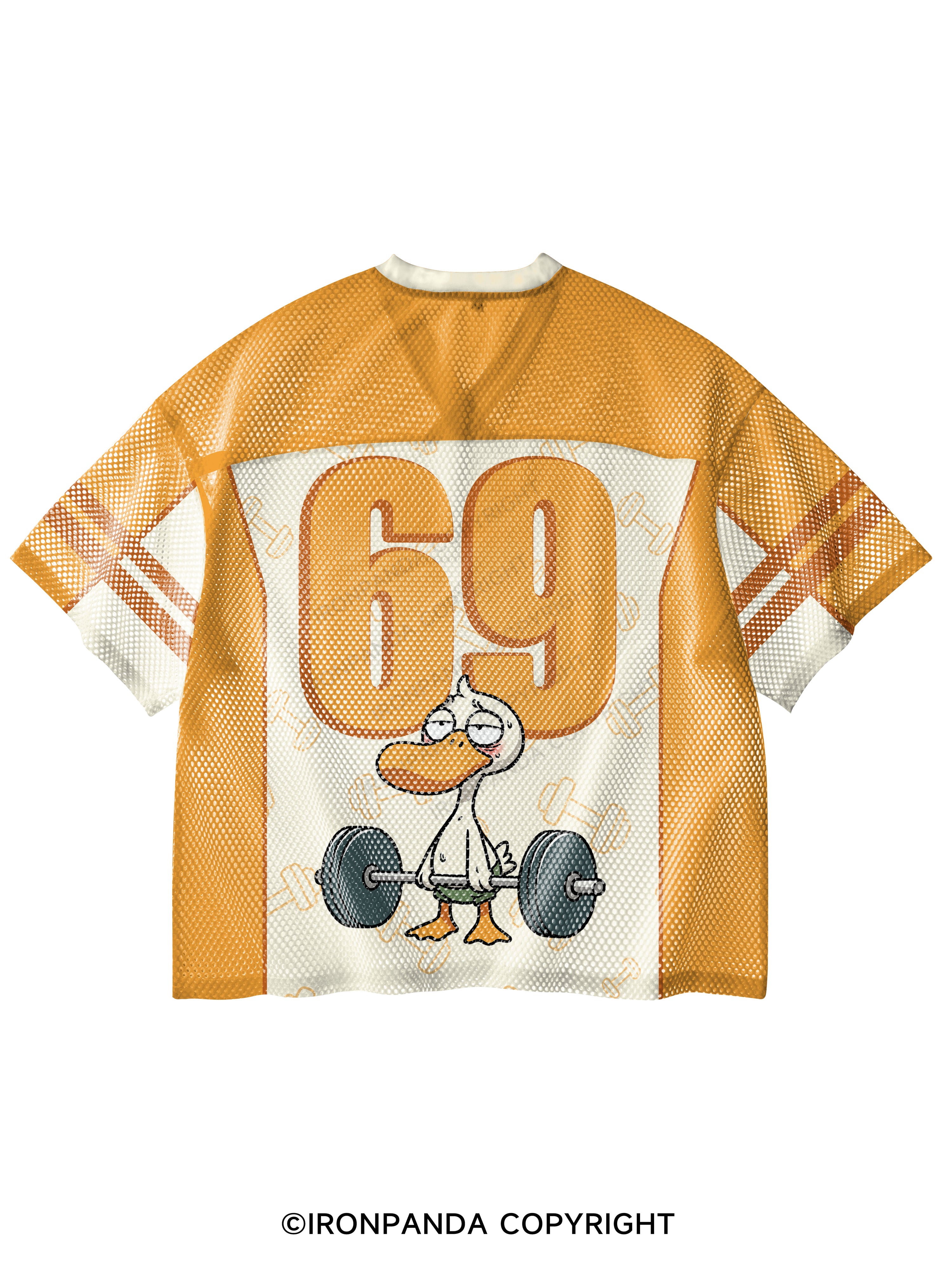 everything hurt and i am tired duck V-Neck Open Hole Mesh Top