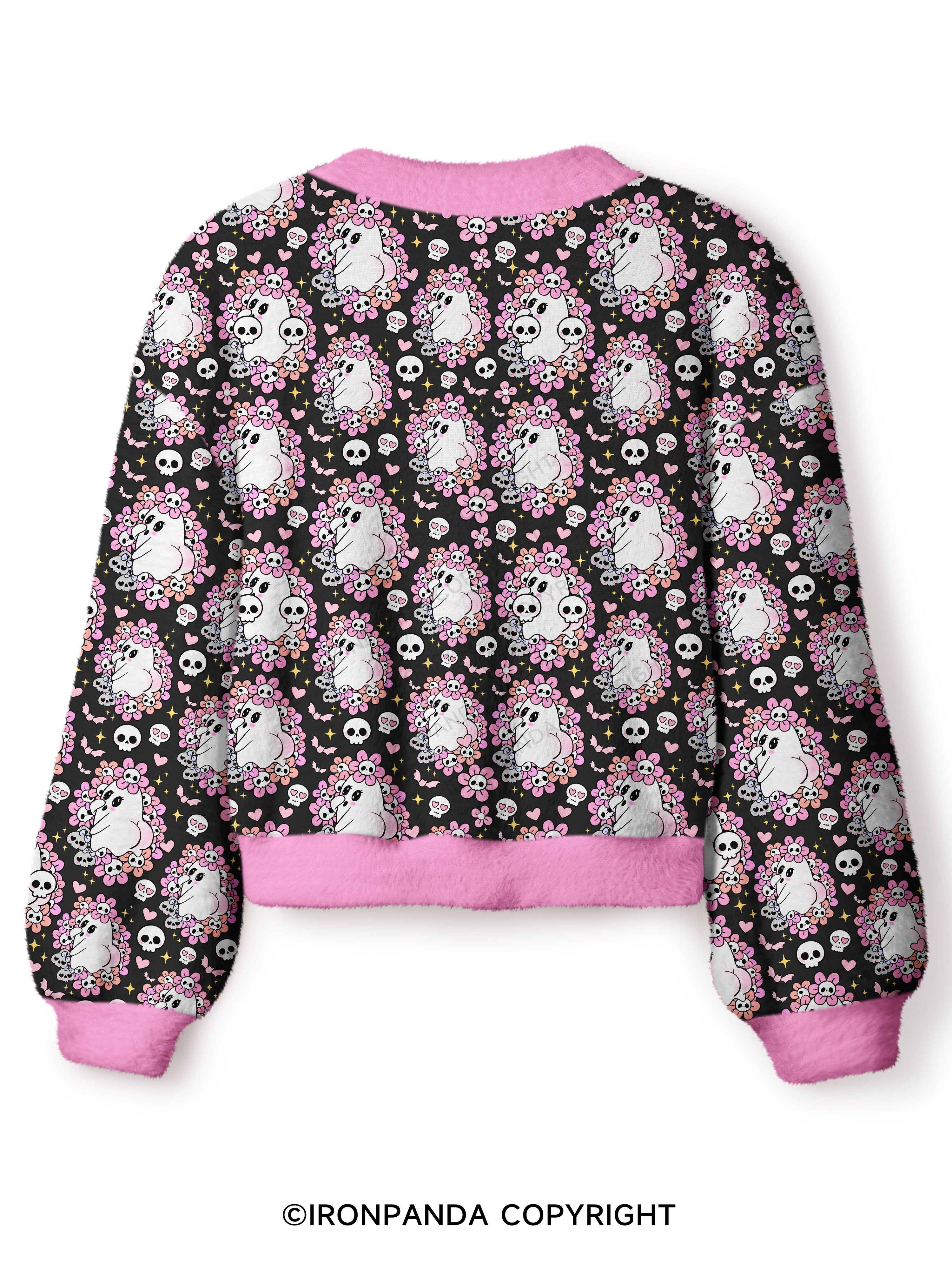 BOO‑TYLICIOUS Crop Ugly Cardigan Sweater