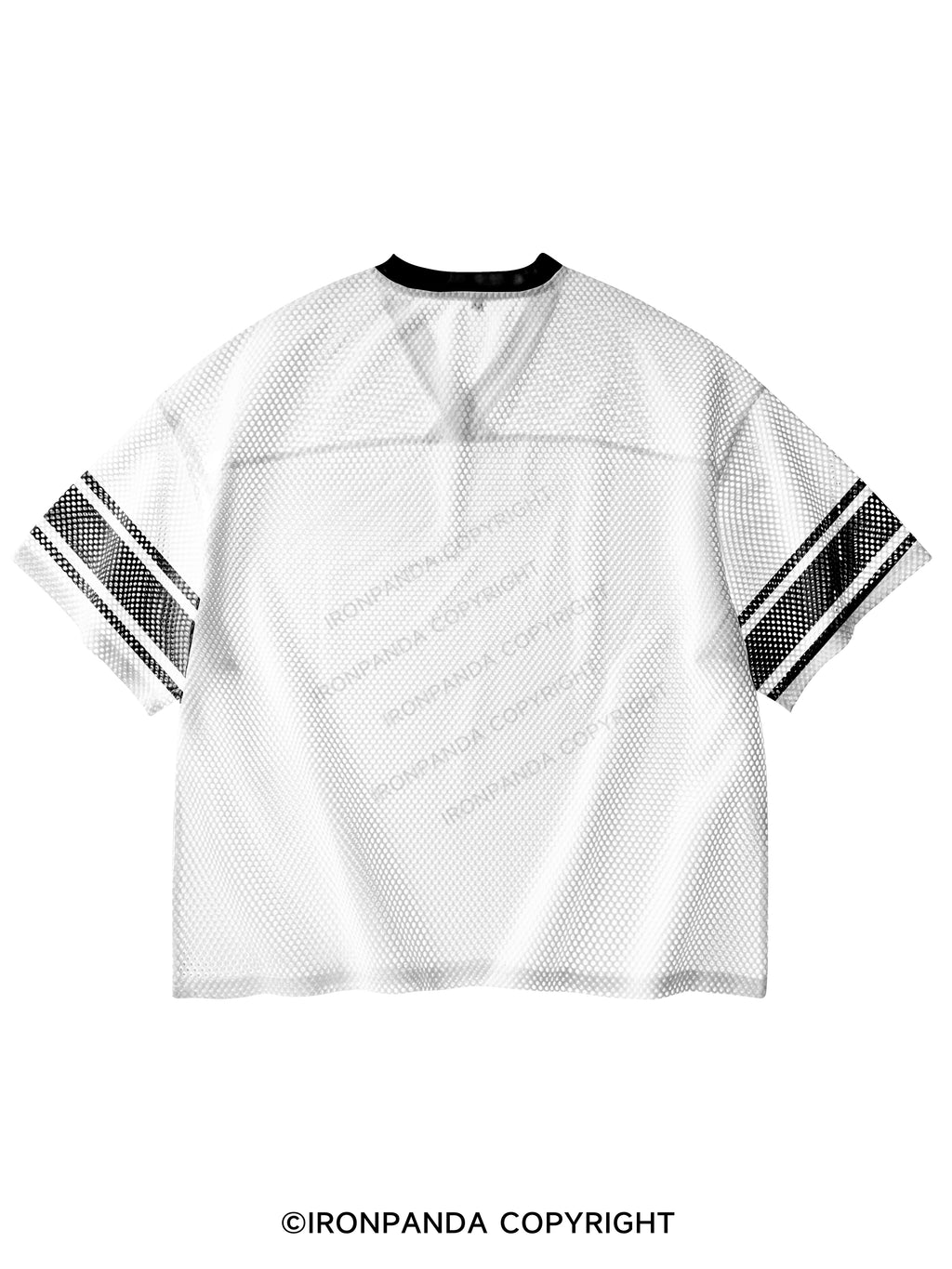 the fuck you lookin at? V-Neck Open Hole Mesh Top
