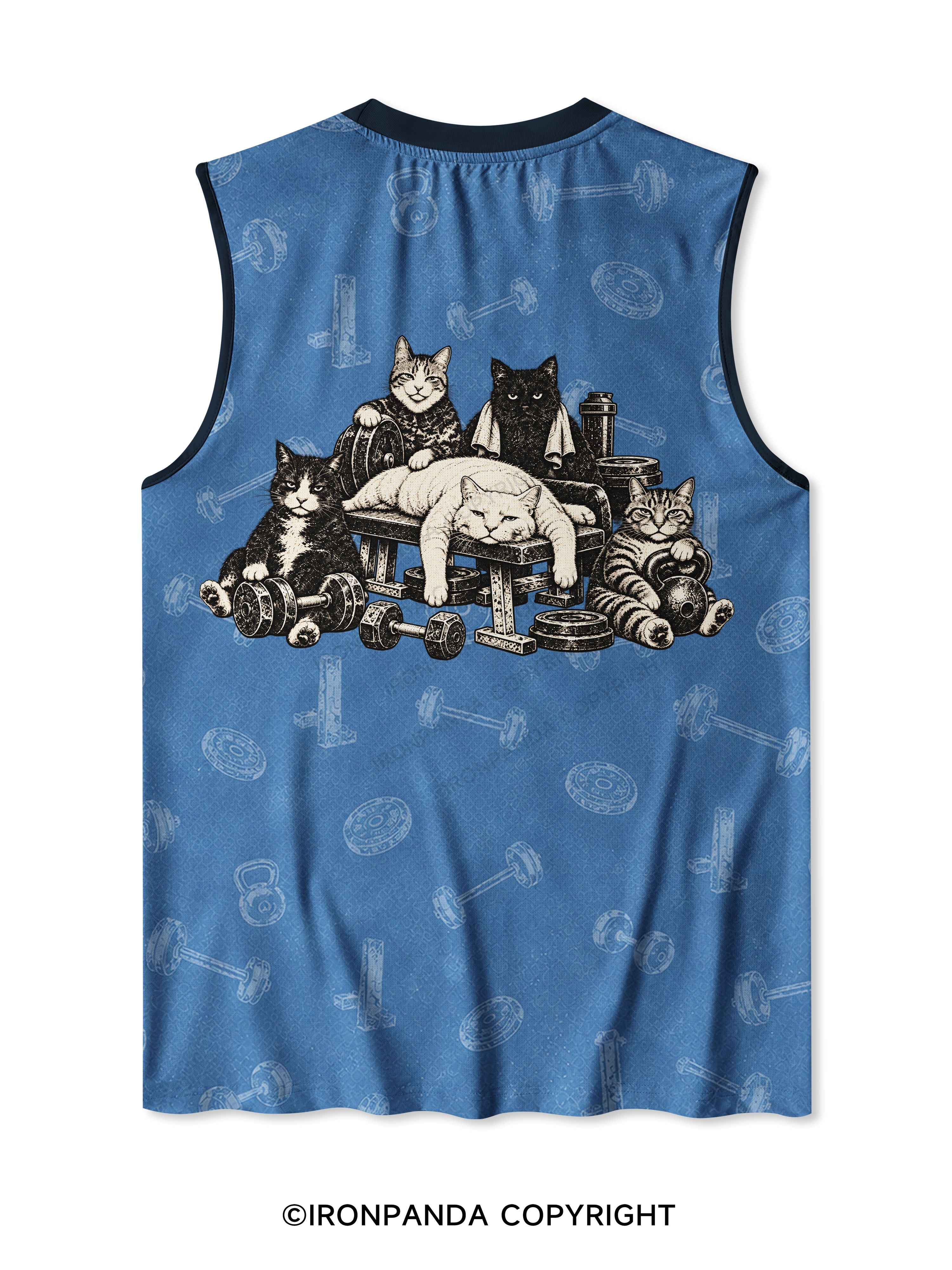 Funny Gangster Cat Quick-Dry Mesh Tank