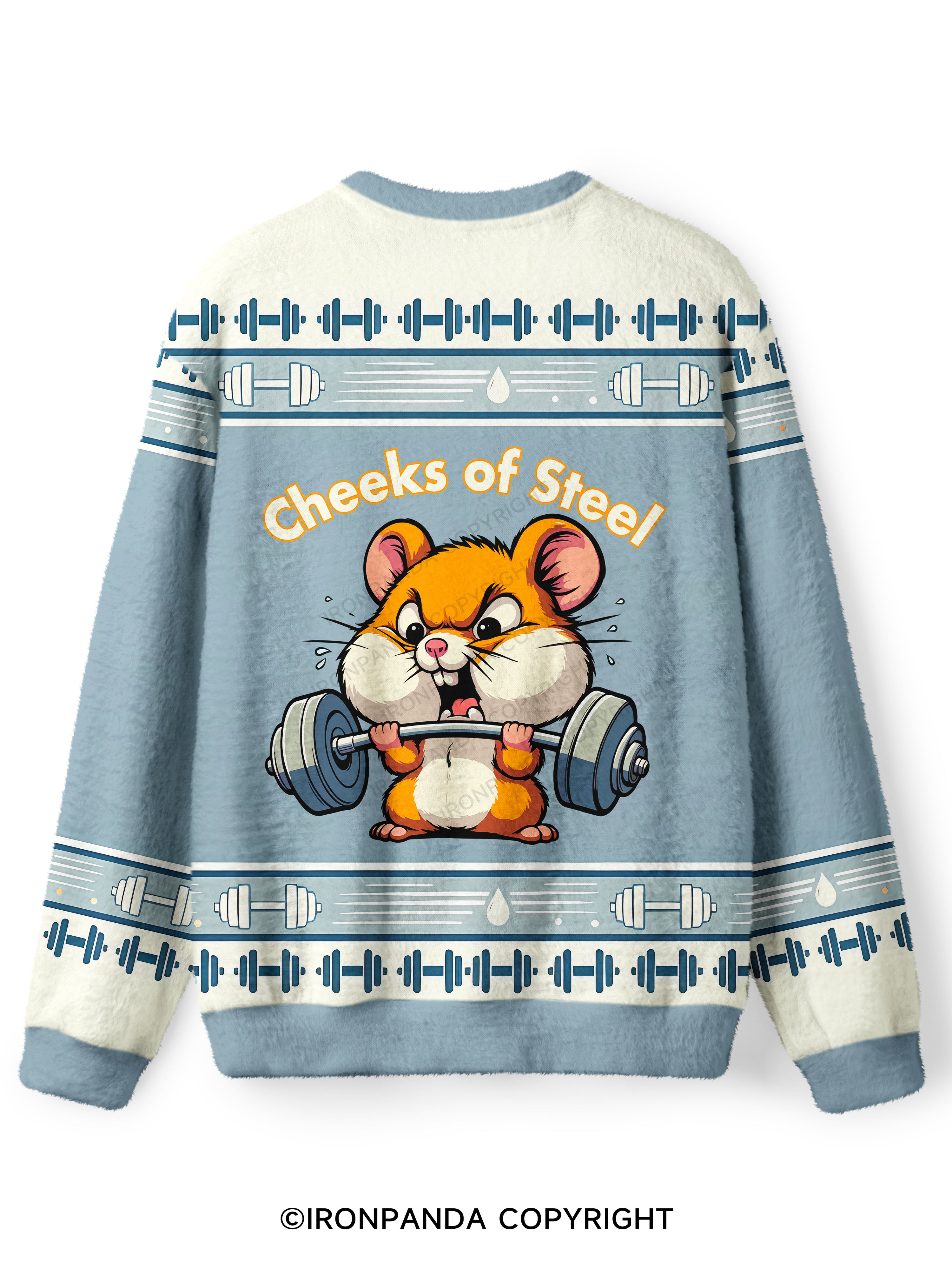 cheeks of steel Ugly Fuzzy Fleece Sweater