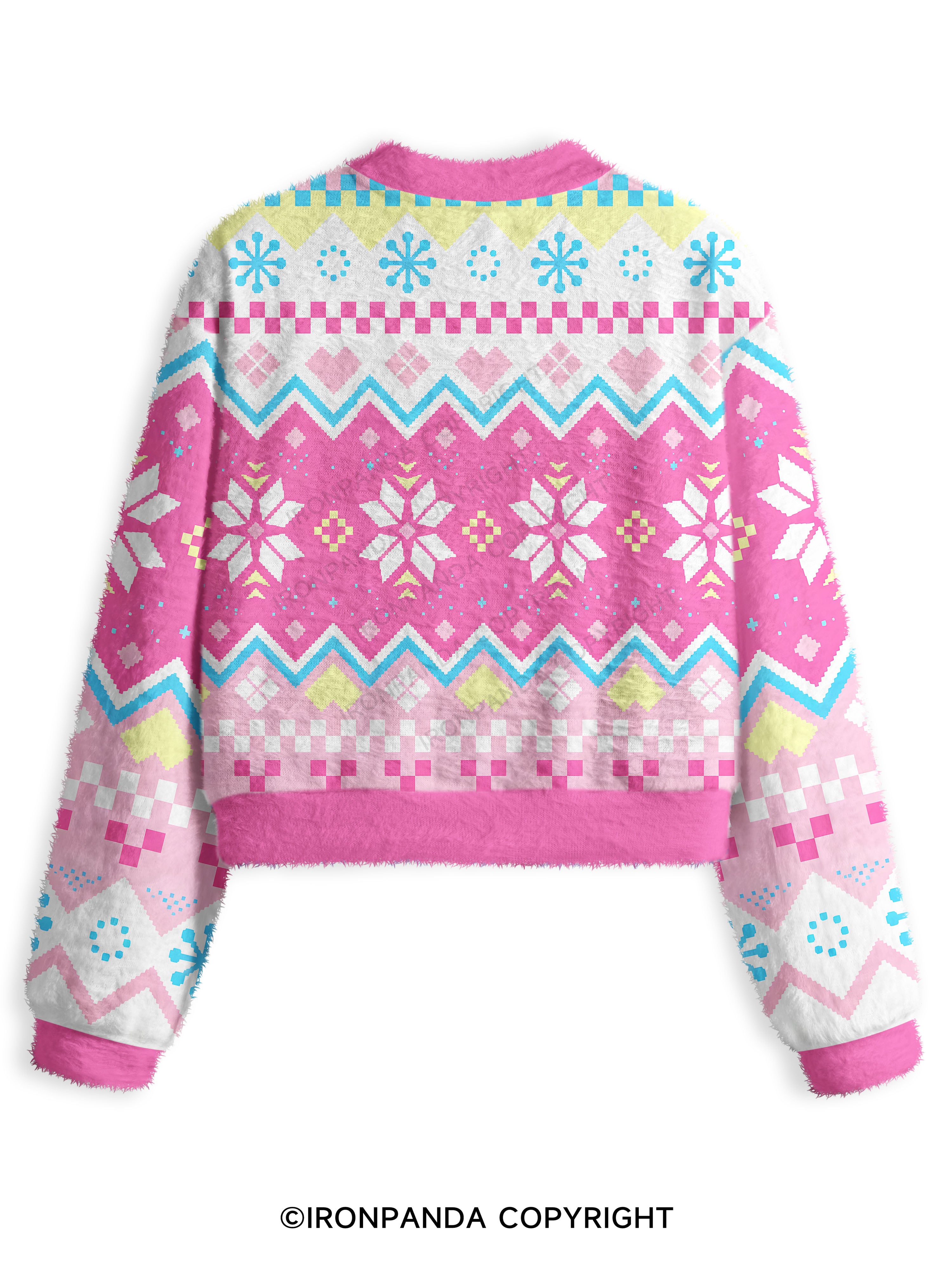 I Work Out Because My Husband is Hot Fuzzy Fleece Crop Sweater