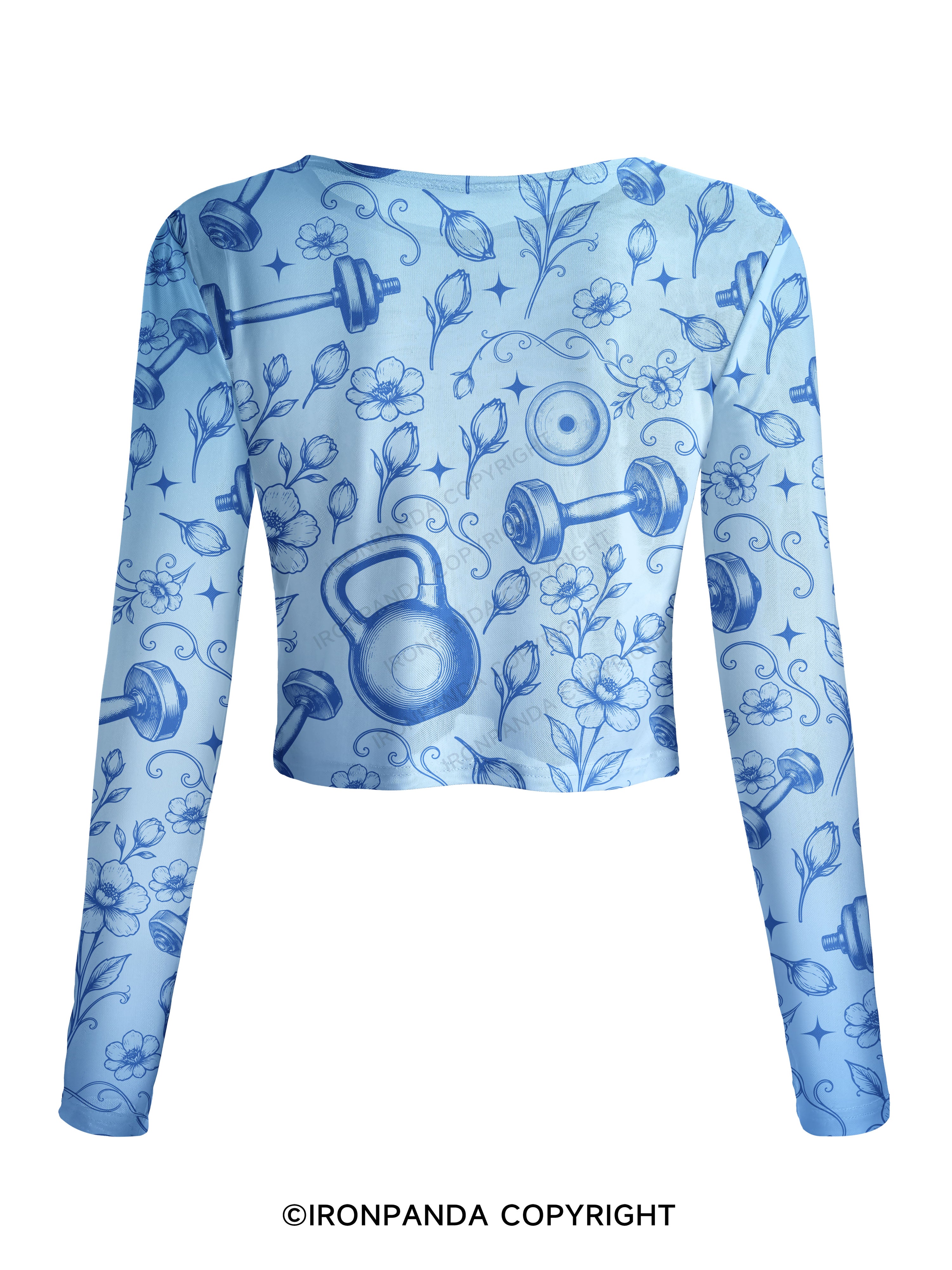 Botanical Lifting Toile Mesh Long Sleeve Top