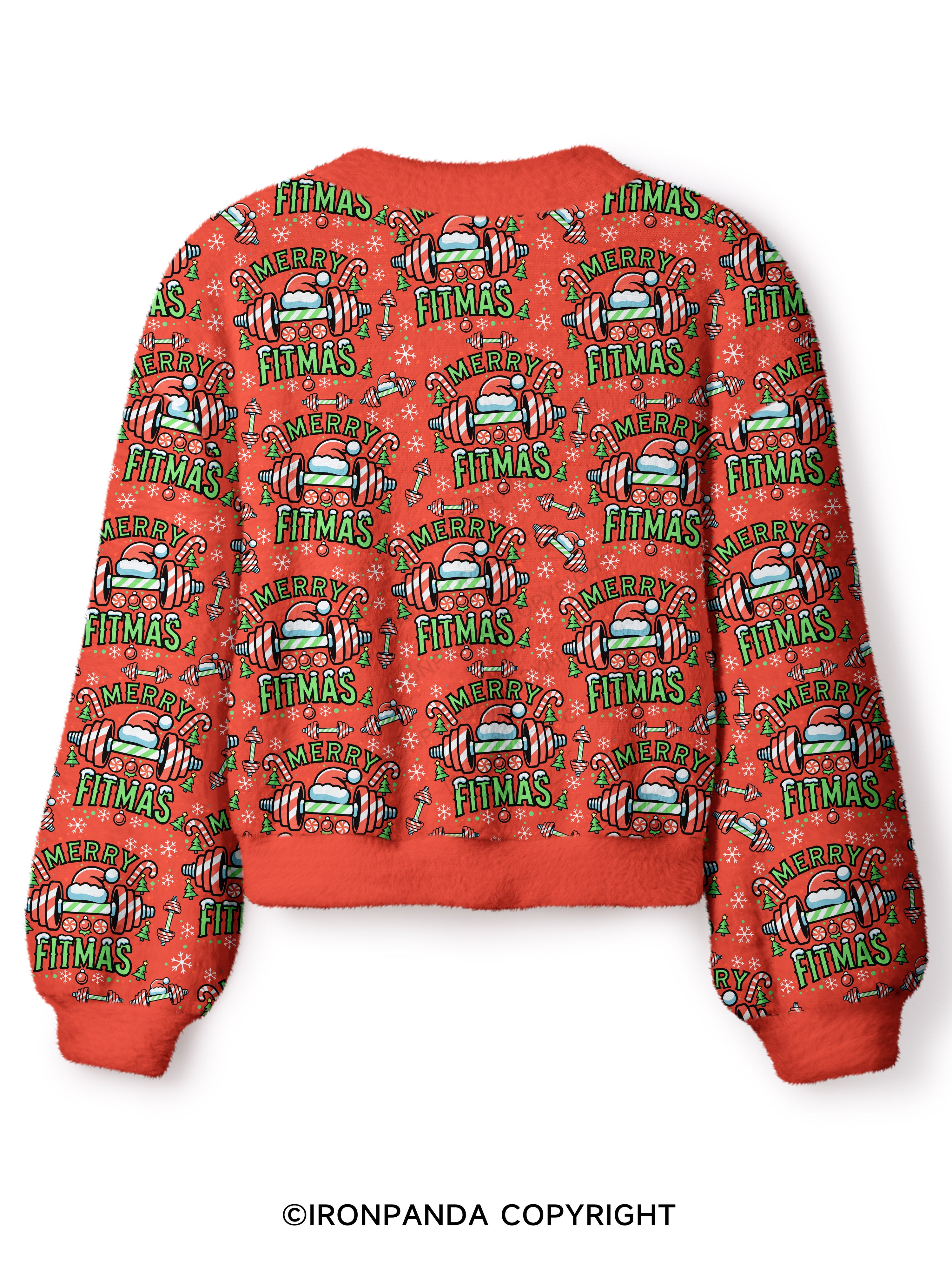 MERRY FITMAS Crop Ugly Cardigan Sweater