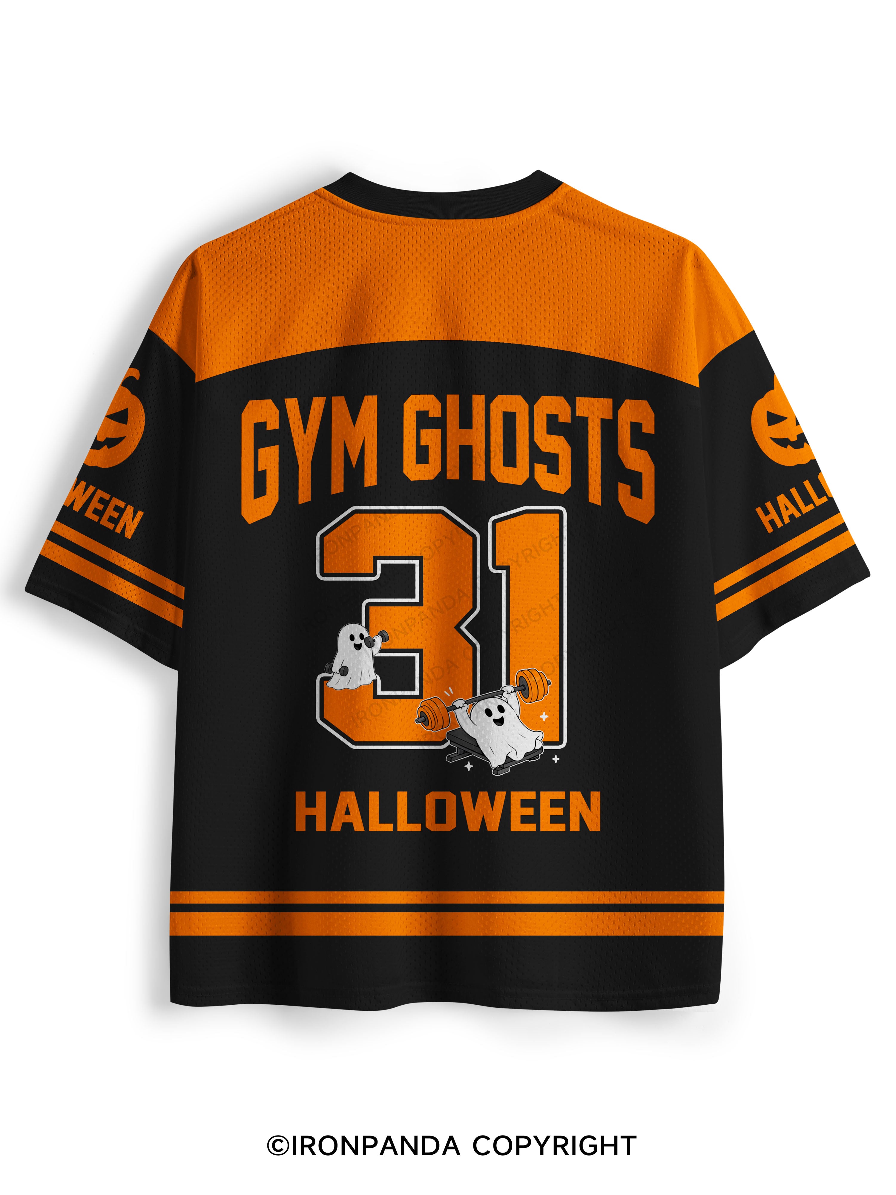 GHOST HALLOWEEN WORKOUT FITNESS Mesh Jersey