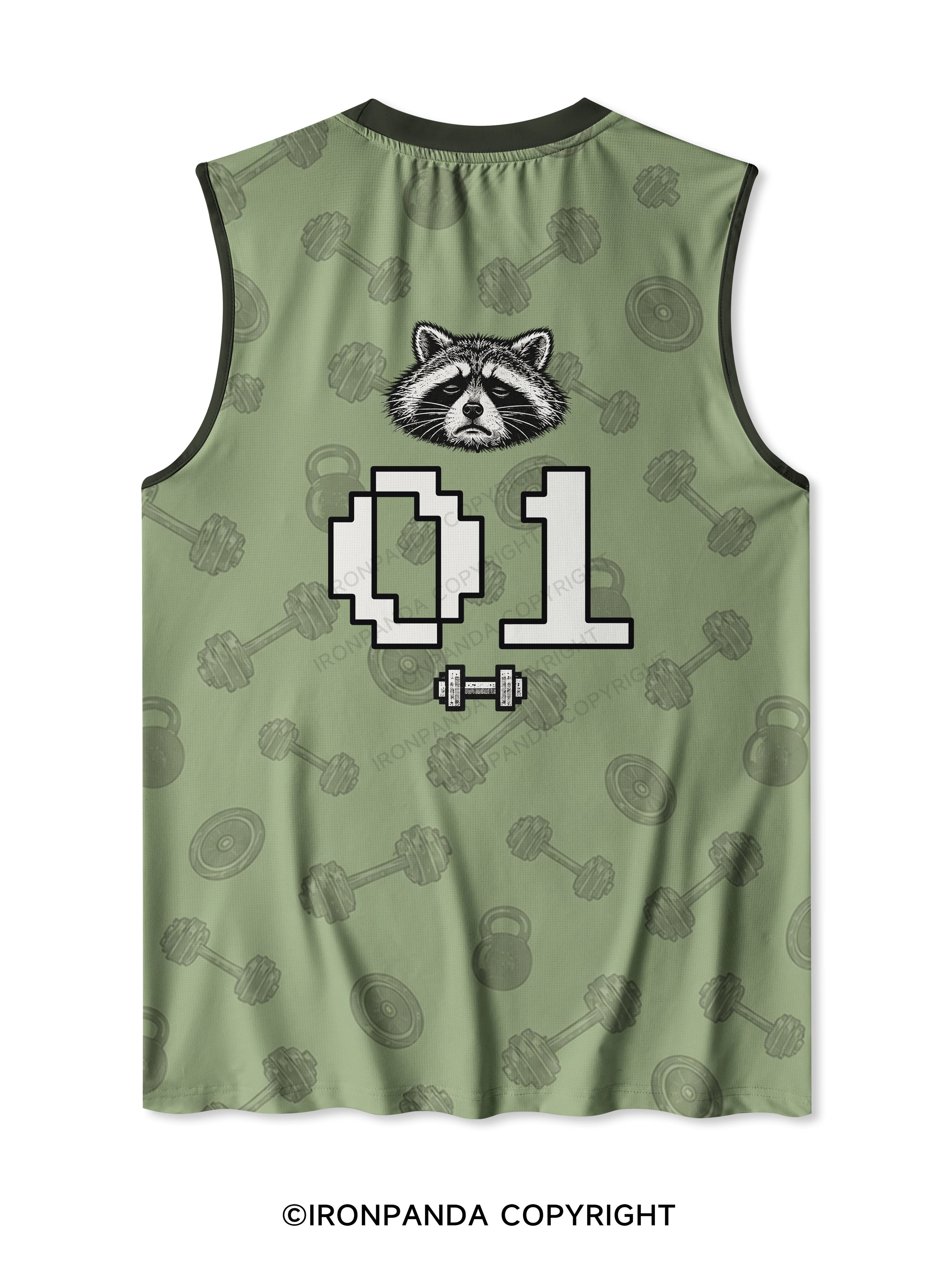 Heavy Leg Press Gamer Leg Day Raccoon Quick-Dry Mesh Tank