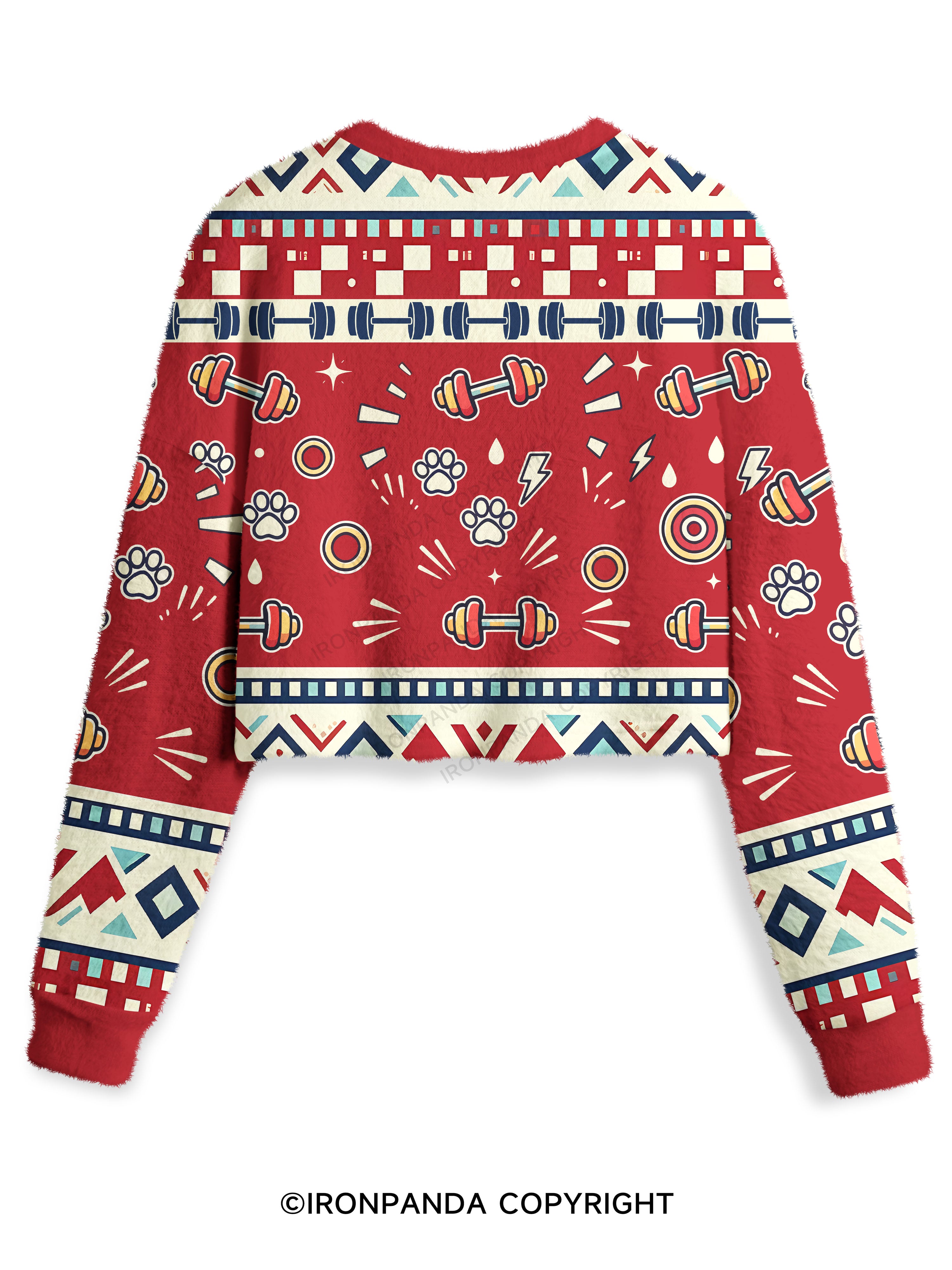 don't fart panda Crop Ugly Sweater