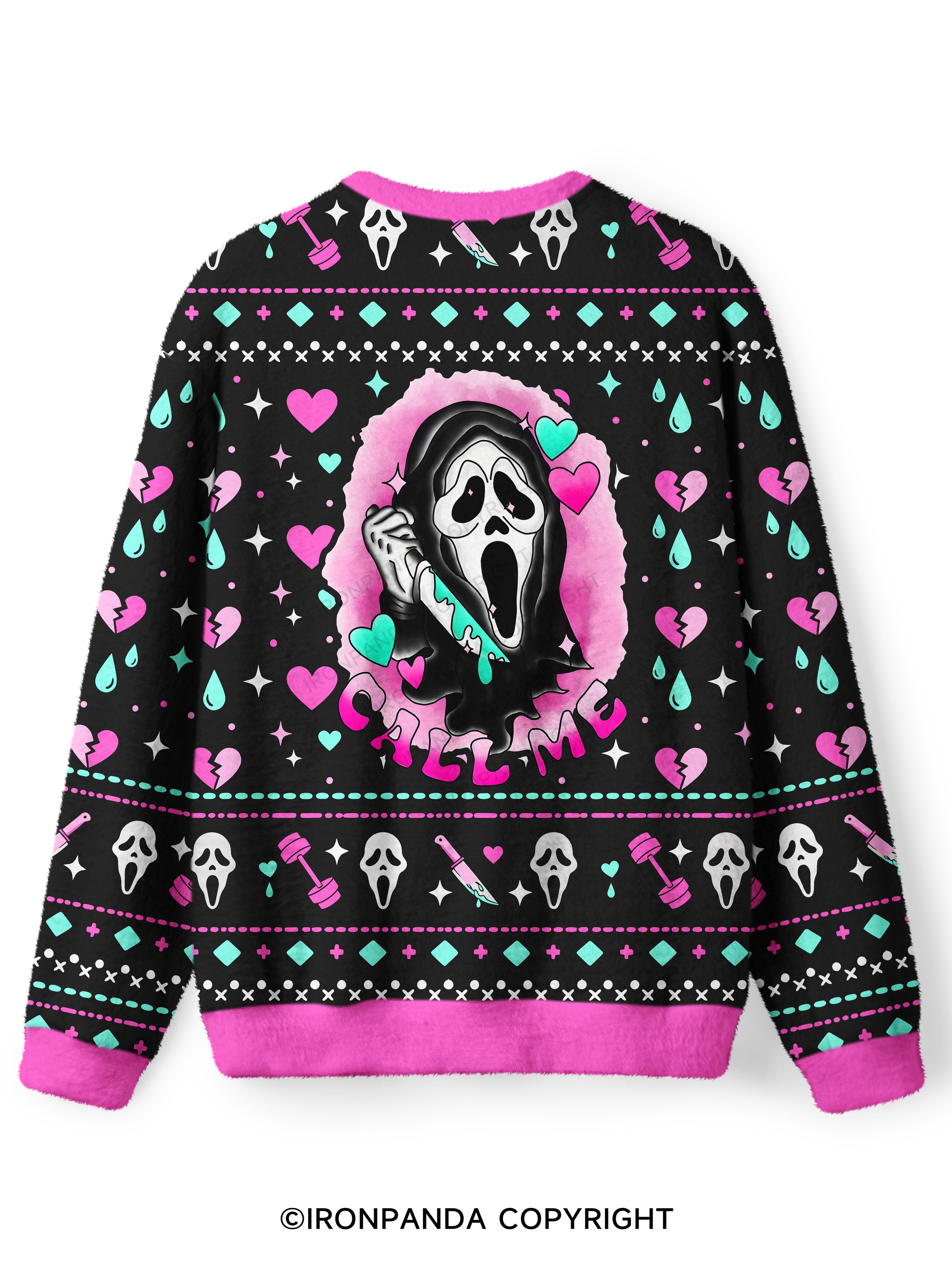 Call me Ugly Fuzzy Fleece Sweater