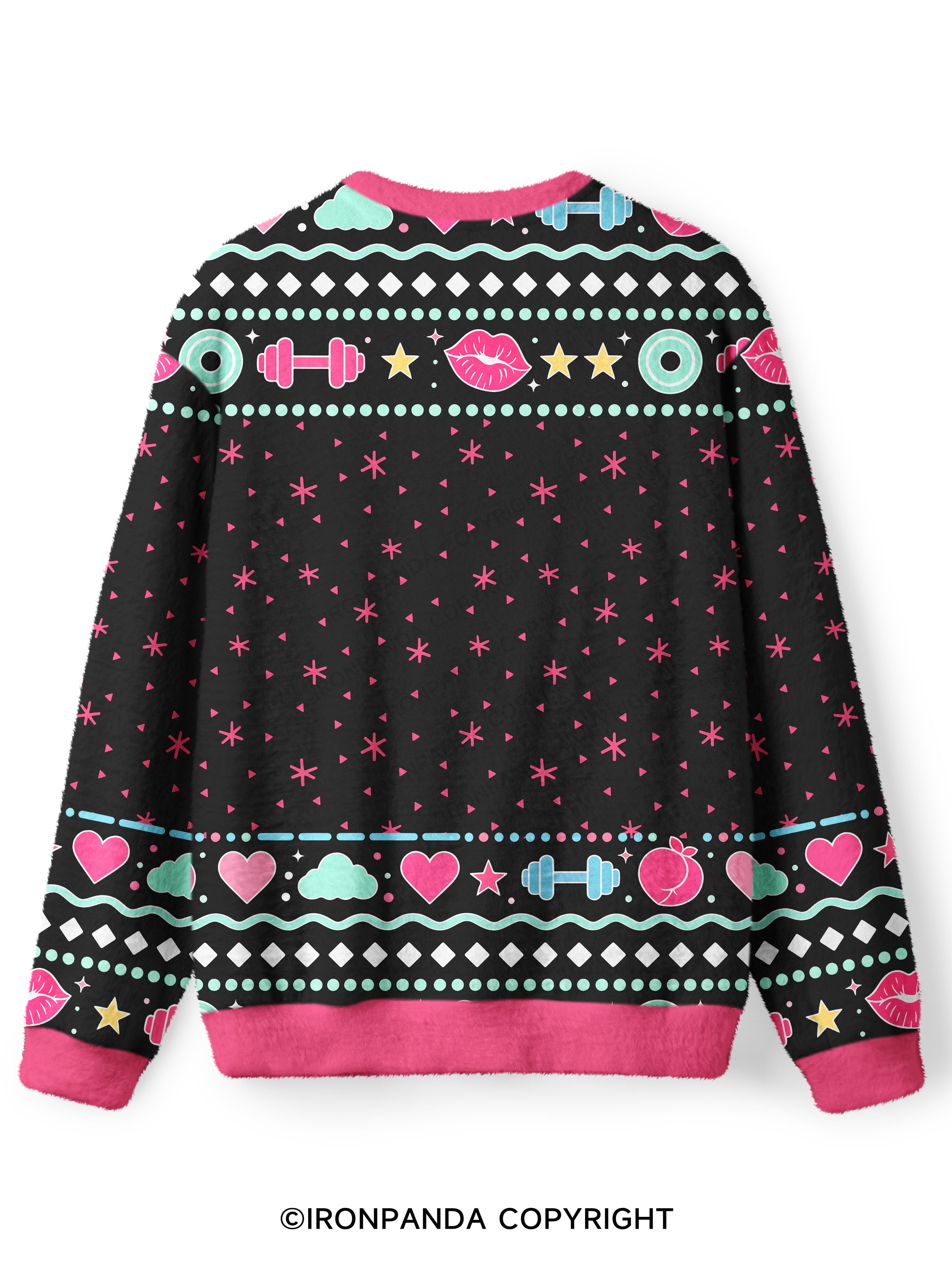 I MIGHT BE A HANDFUL BUT SO IS THIS ASS Ugly Fuzzy Fleece Sweater