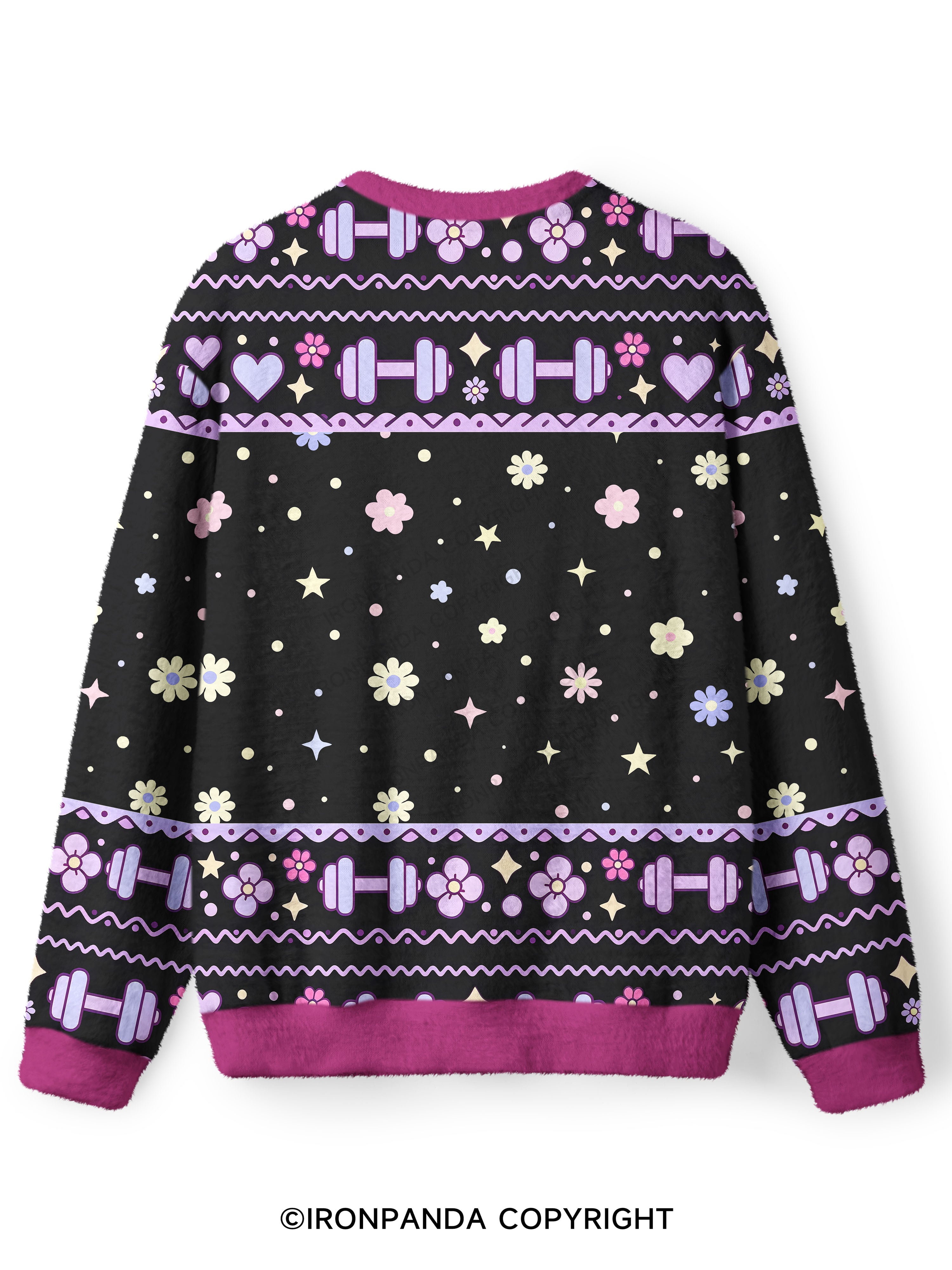 Thick Thighs And Sleep Deprived Ugly Fuzzy Fleece Sweater