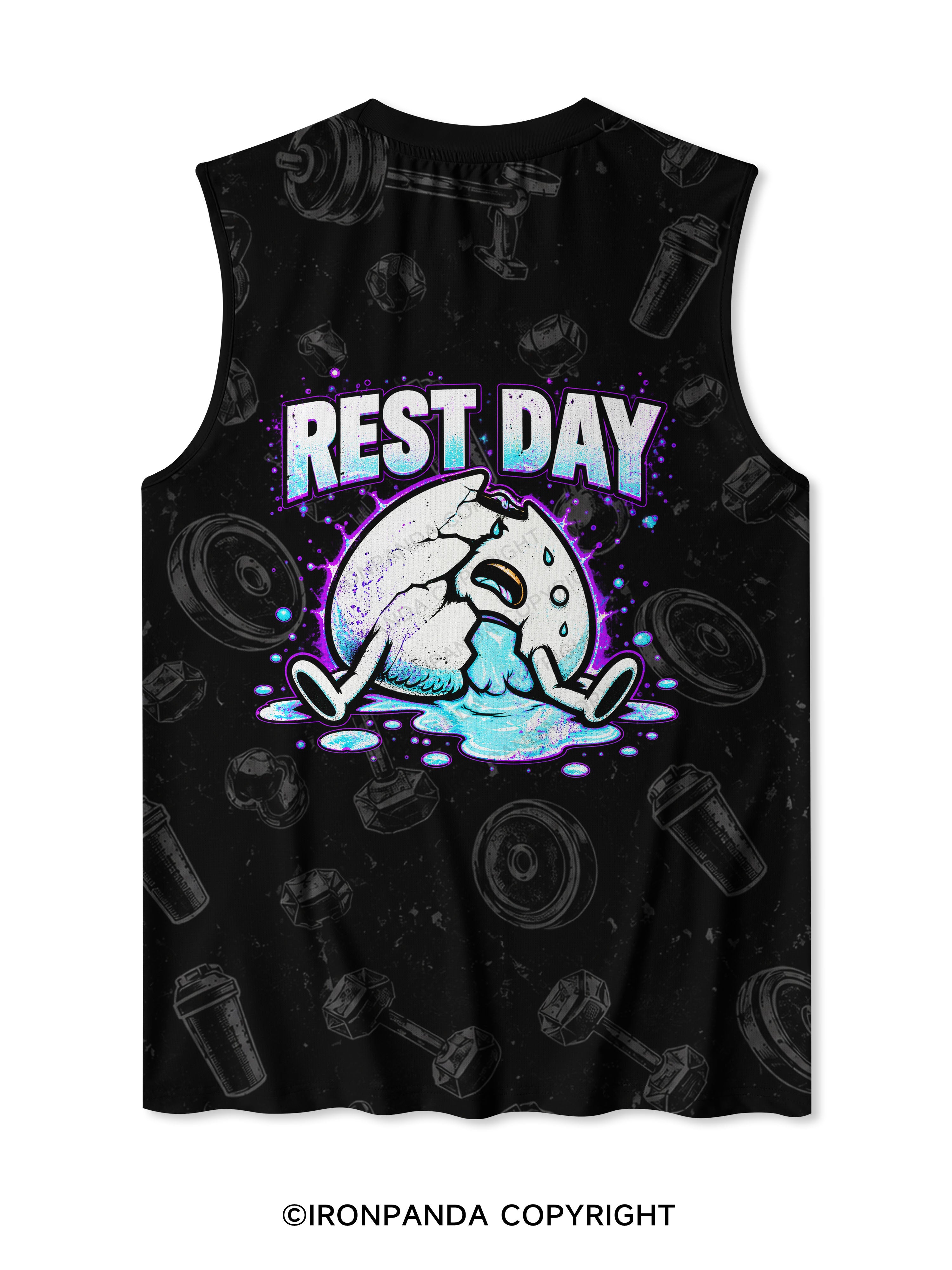 EGGSHAUSTED Quick-Dry Mesh Tank