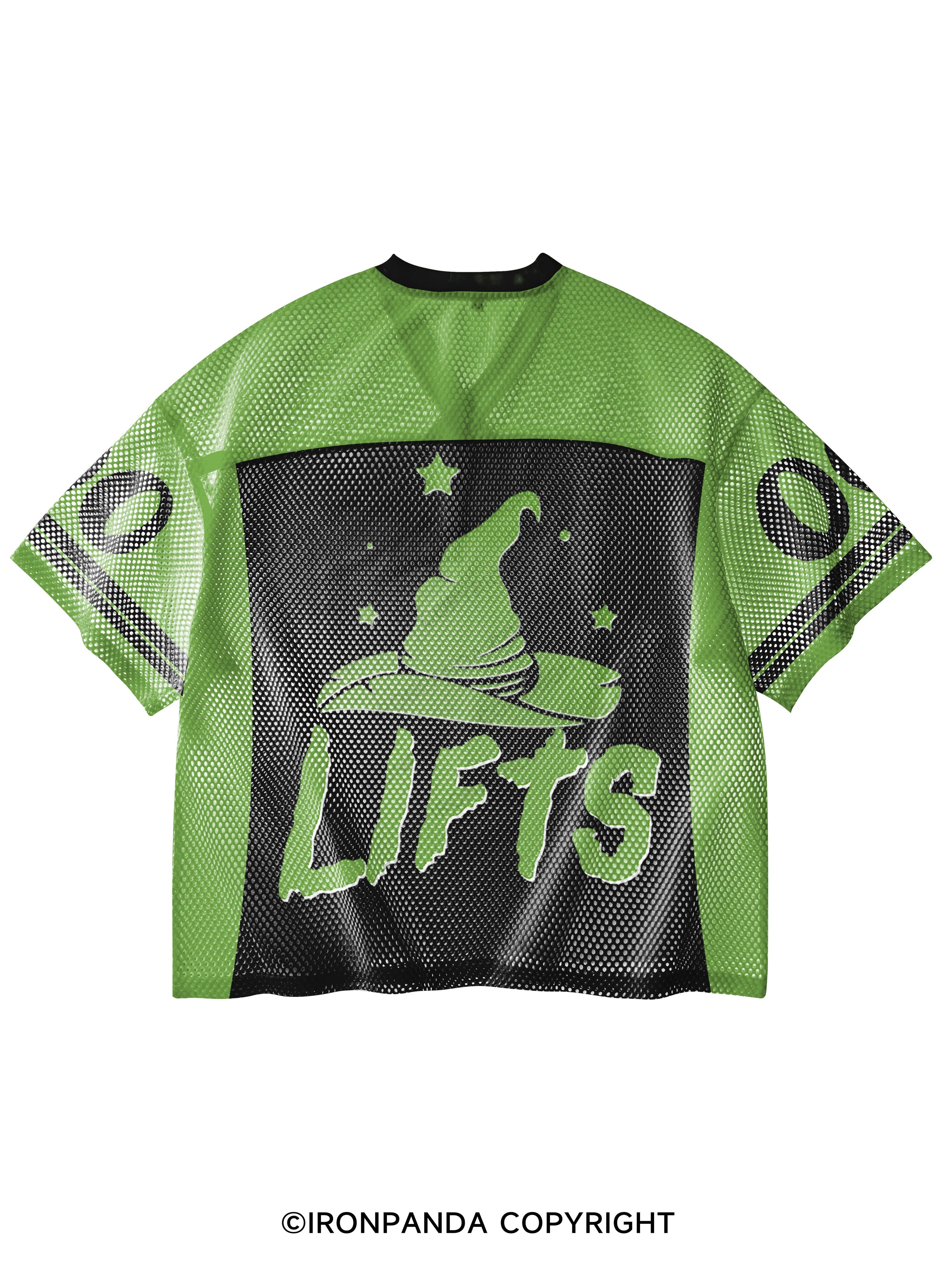 THIS WITCH LIFTS GYM V-Neck Open Hole Mesh Top