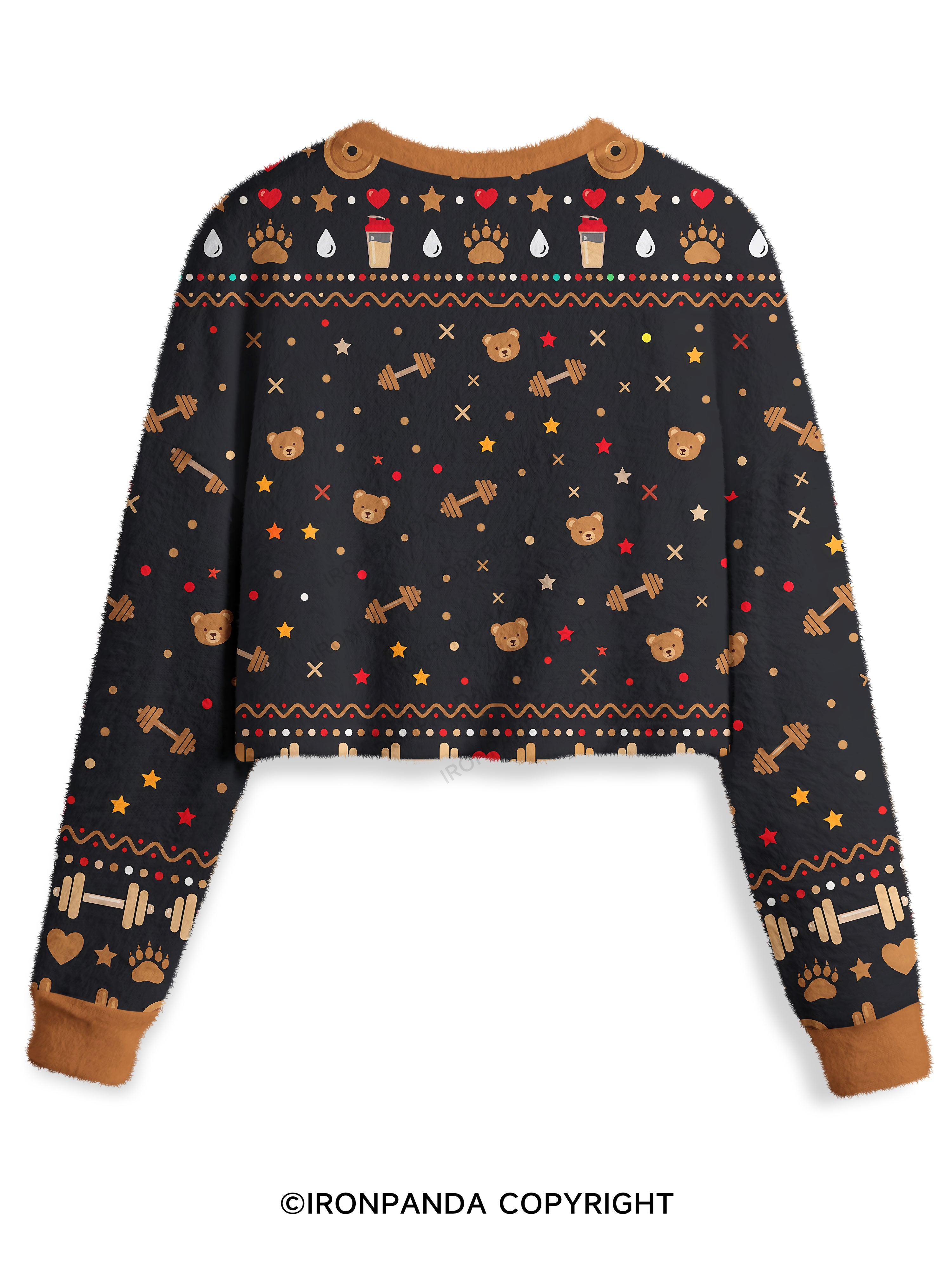 Exercise Bear Crop Ugly Sweater