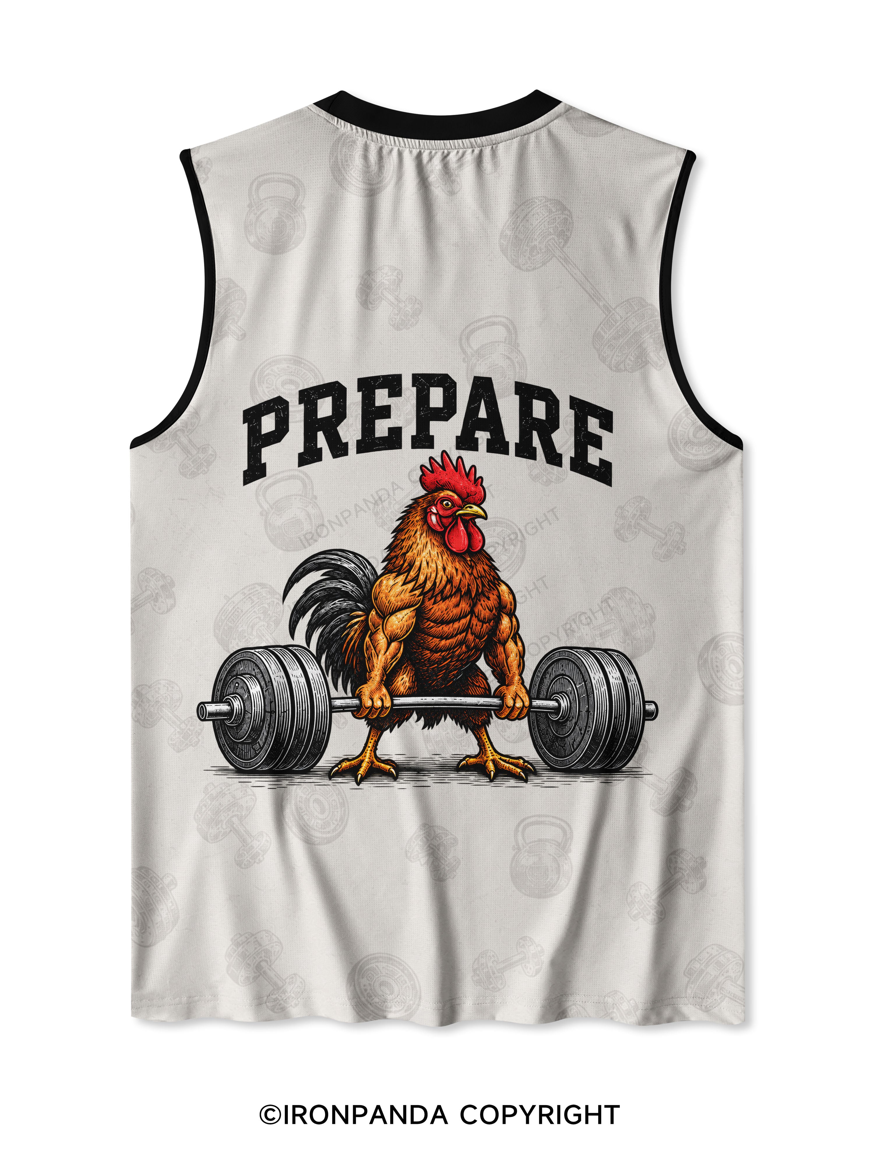 PREPARE Funny Gym Rooster Quick-Dry Mesh Tank