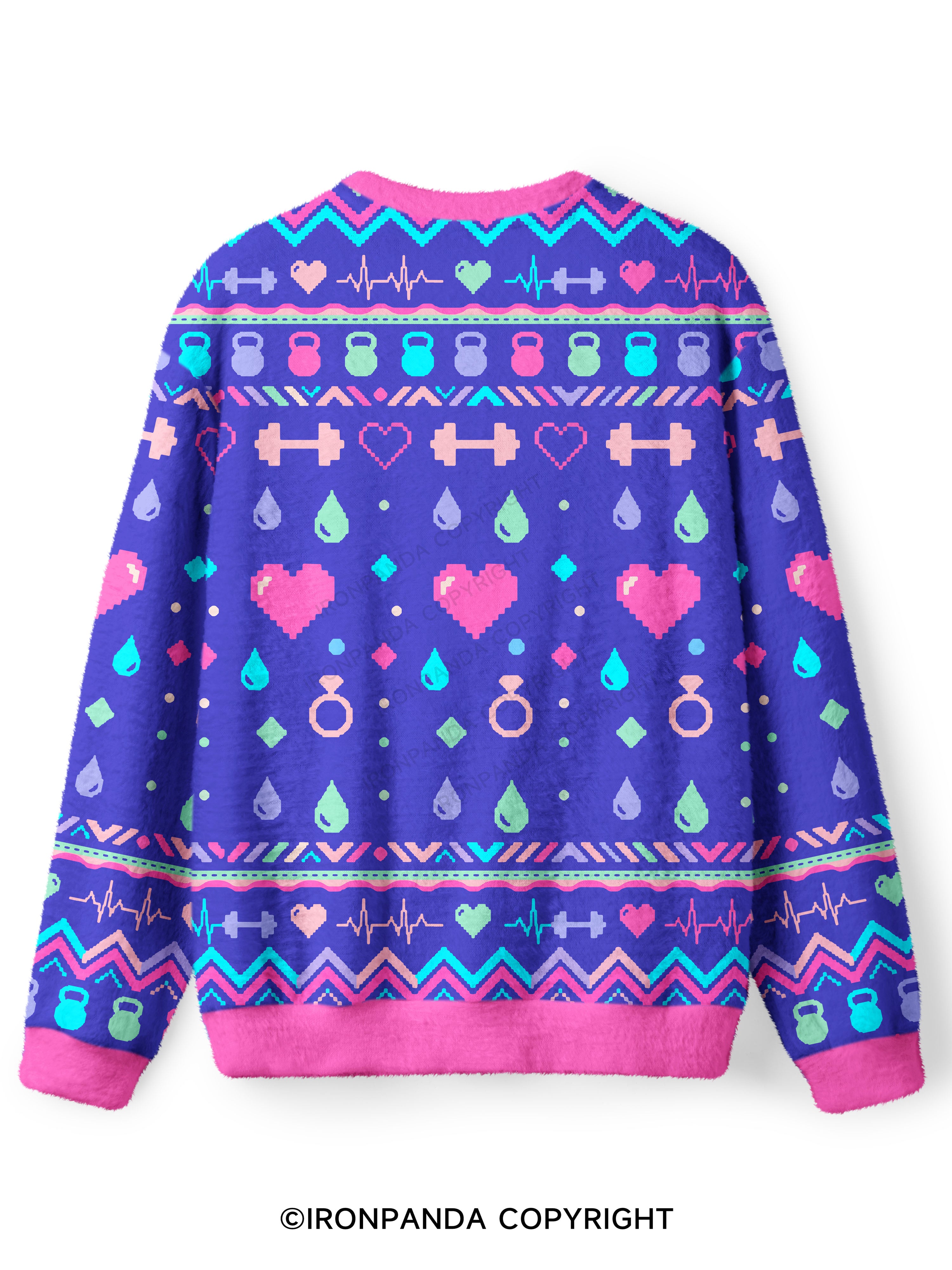 I LIFT SO I CAN CARRY MORE BOOKS Ugly Fuzzy Fleece Sweater
