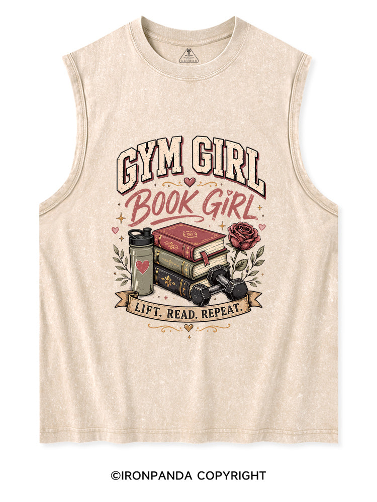 GYM GIRL BOOK GIRL Washed Tank