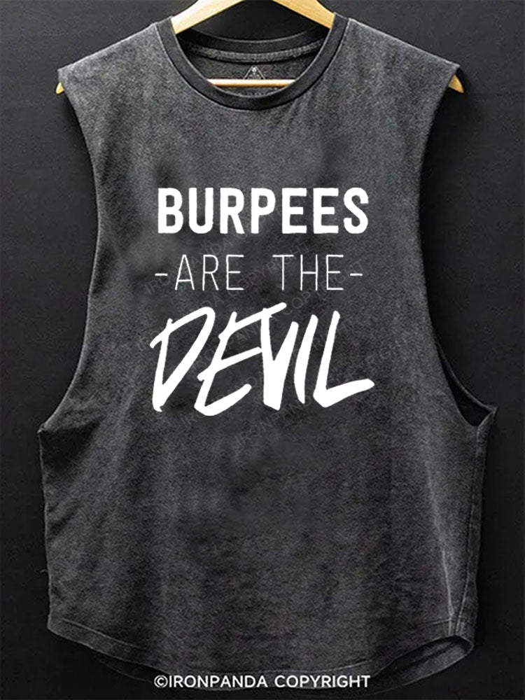 Burpees are the Devil Scoop Bottom Cotton Tank