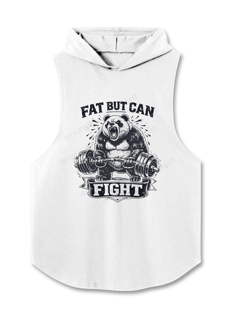 Fat But Can Fight Panda Hooded Tank
