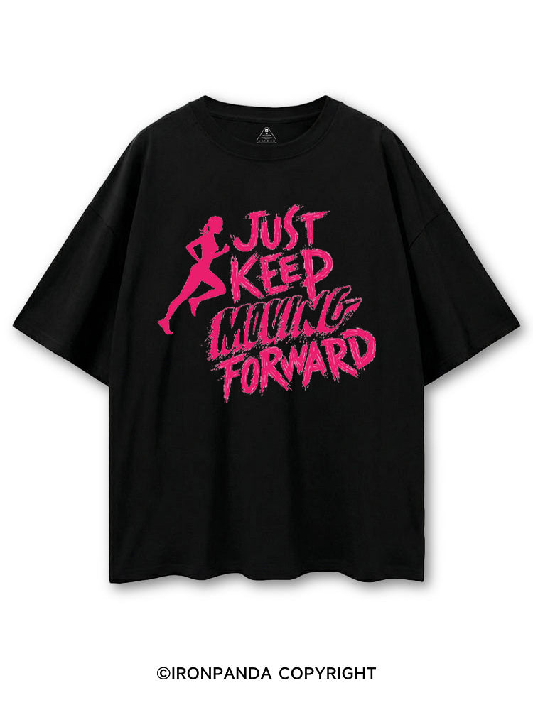 JUST KEEP MOVING FORWARD FITNESS COTTON PUMP COVER